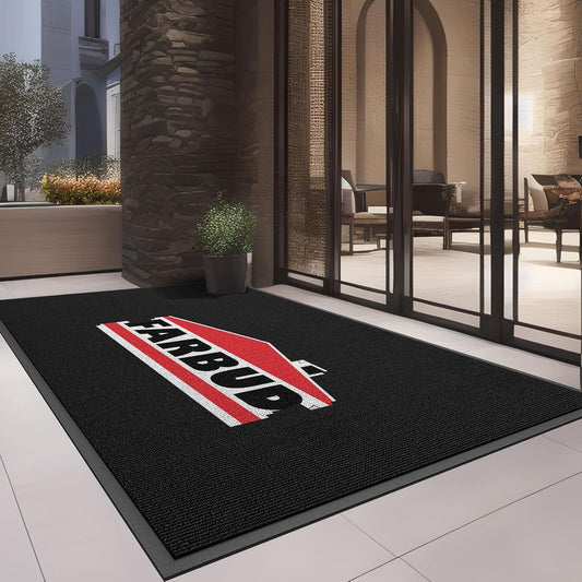 Custom Area Rug with Any Logo Size Color Shape Floor Entryway Door Mat Welcome Carpet for Business Home Indoor/Outdoor Non Slip Washable Durable