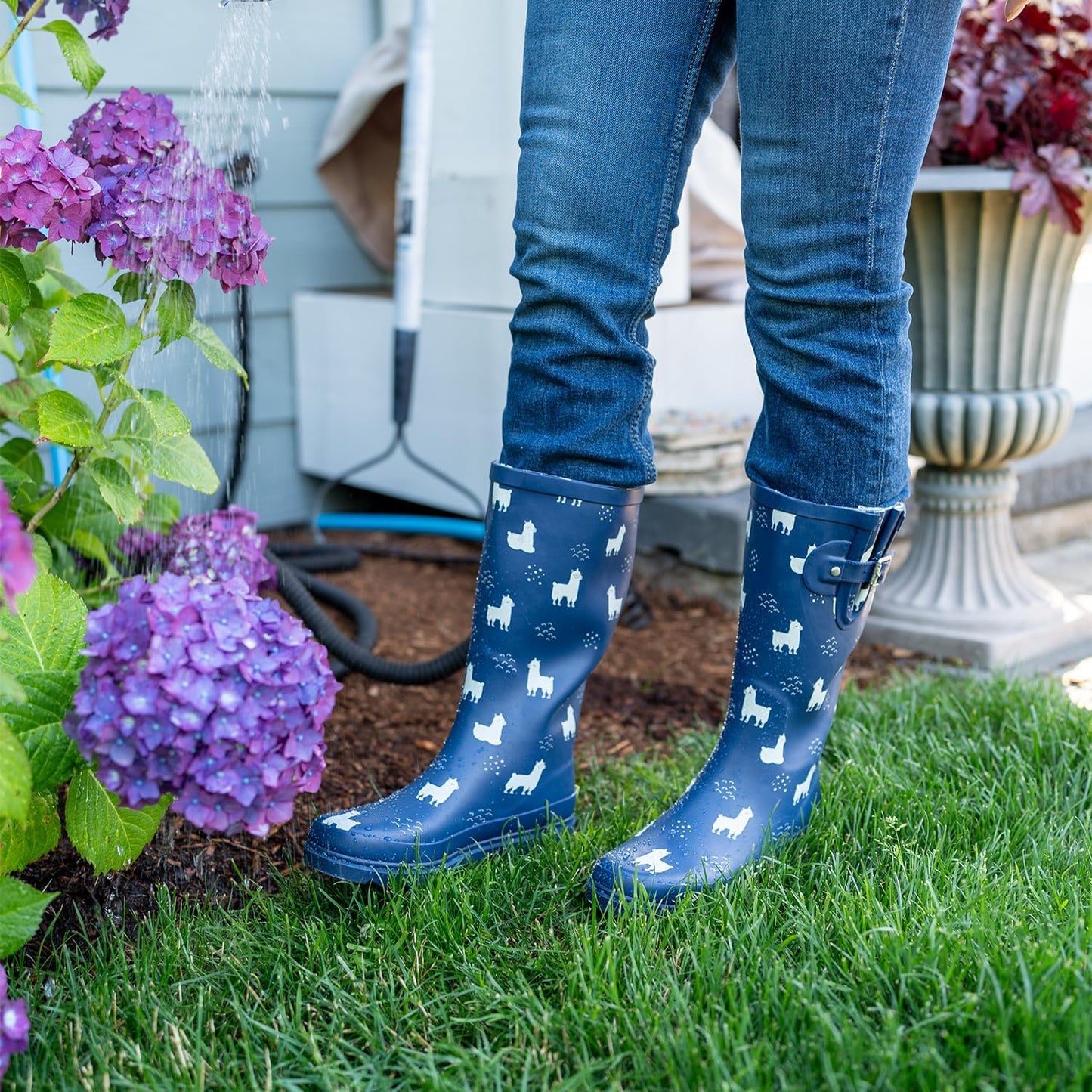 Western Chief Women's Tall Waterproof Rain Boot Outdoor Garden Shoes