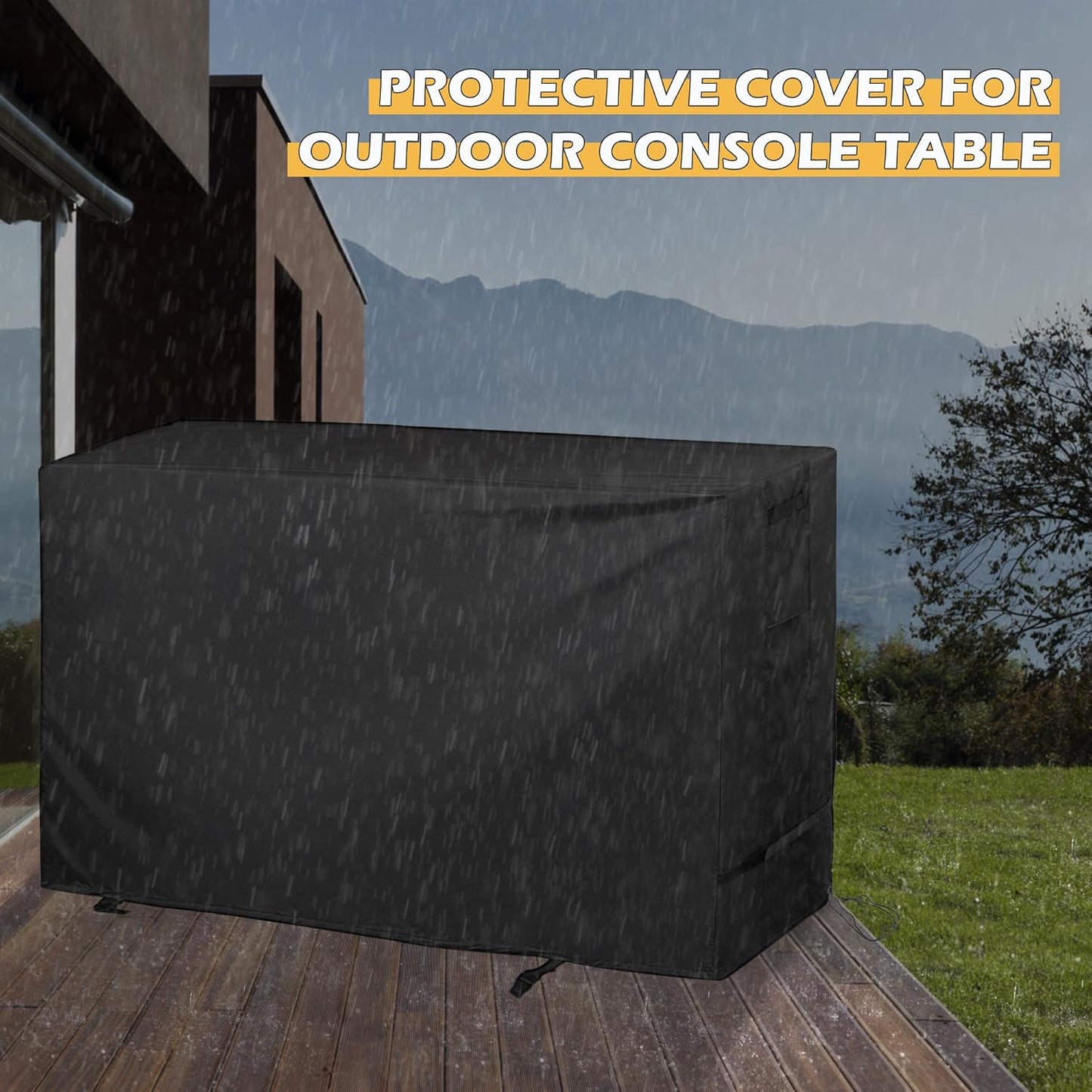 Outdoor Console Table Cover for Best Choice Products 48in 2-Shelf Table, Patio Table Cover for Outdoor Shelf/Sideboard Table/TV Table