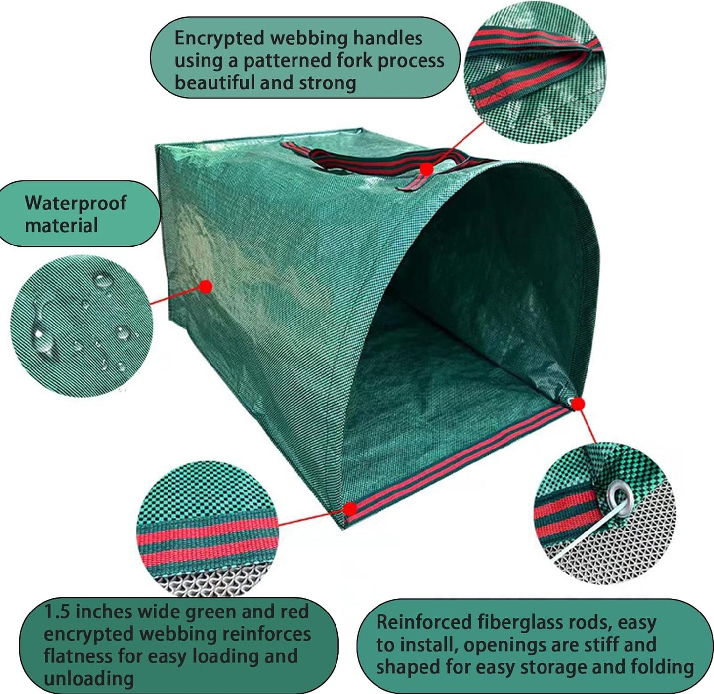 Leaf Dustpan, Leaf Collector, Large Yard Dustpan-Type Lawn and Leaf Bags Reusable, Leaves Collector, Garden Bags for Leaves, Debris, Grass, Clippings, Lawn Trash 40Gallon