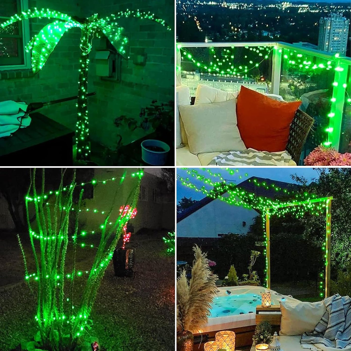 Joomer Solar Fairy Lights, 2-Pack Total 80FT 240LED Solar String Lights Outdoor Waterproof 8 Lighting Modes for Fence Party Garden Patio Yard Home Holiday Tree Outdoor Decoration