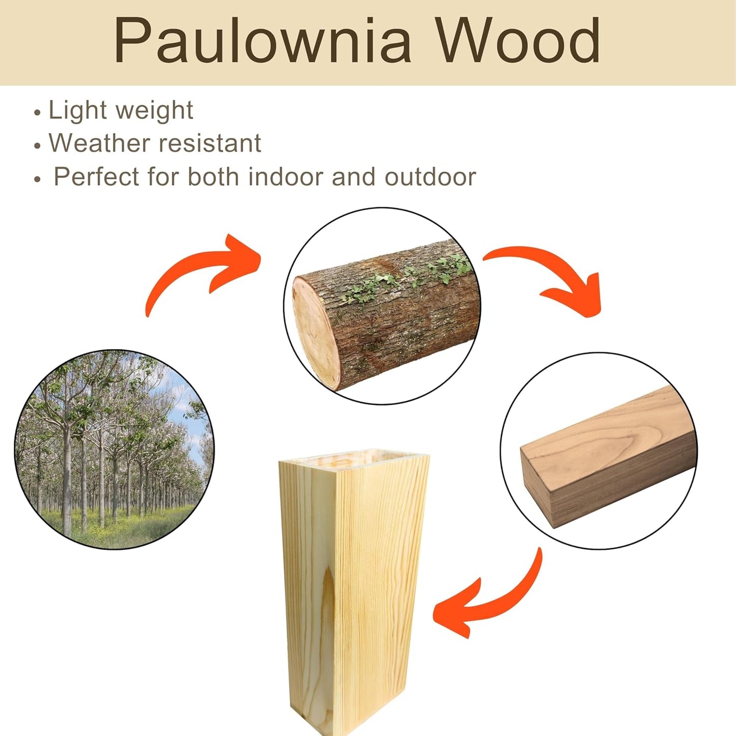 LaLaGreen Wooden Planter Box for Plants (4 Pack) Natural Wood Hanging Wall Planters for Indoor Plant Holder Vase for Dried Flowers, Modern Style Unique Living Room Bedroom Kitchen Home Office Decor