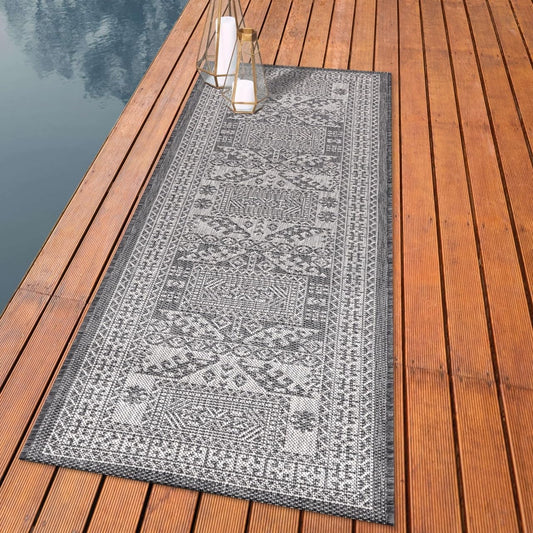 Keen Home Design Terrace Outdoor Runner Rug - 2x6 Washable Indoor/Outdoor Rug for Patio, Kitchen, Balcony, Beach, Garden, Deck and Porch, Size: 2'2"x5'7"