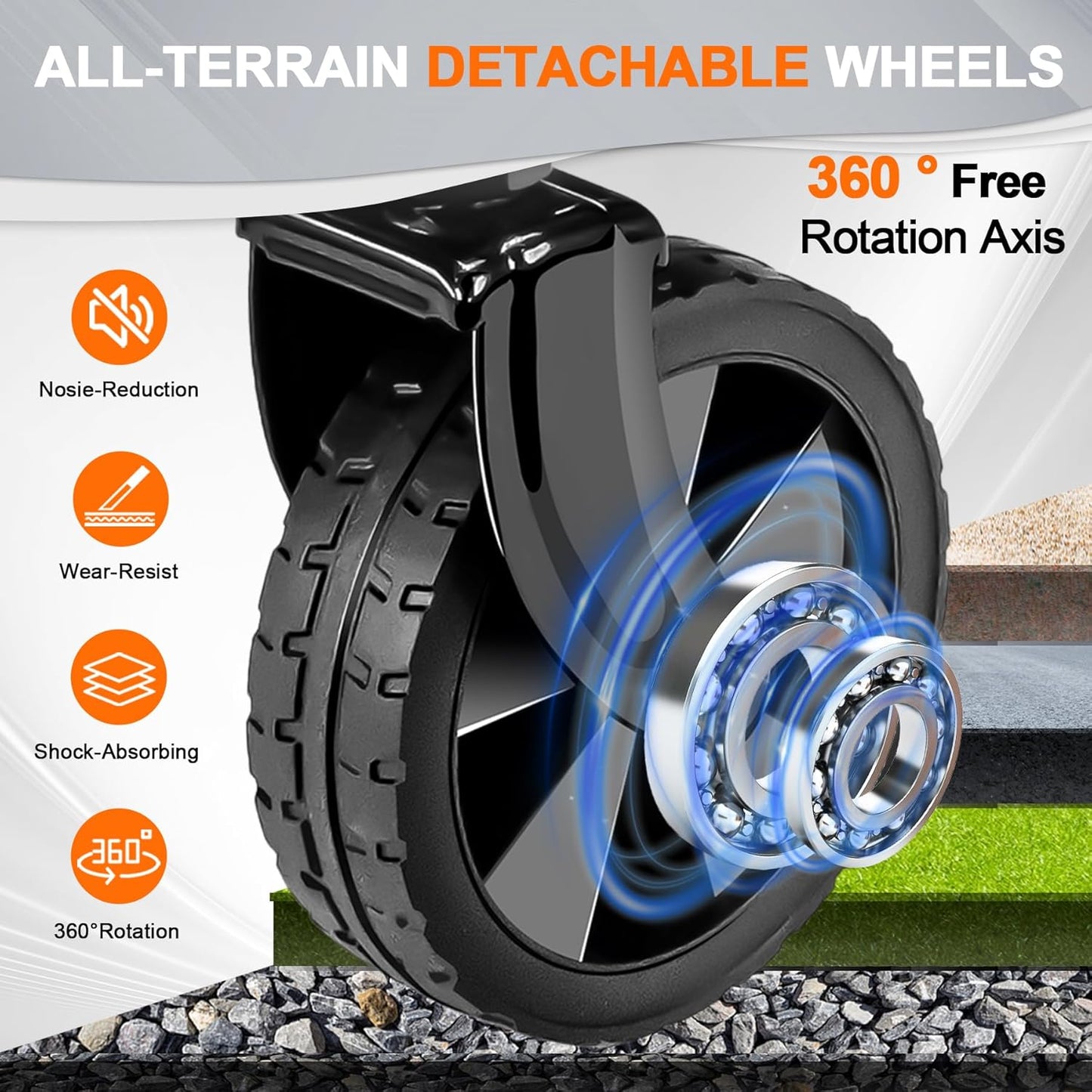 Collapsible Folding Wagon Cart, 350LBS Utility Large Capacity Cart Foldable Wagon with All Terrain Wheels, Grocery Wagons Carts for Garden Shopping Sports Camping, Rose