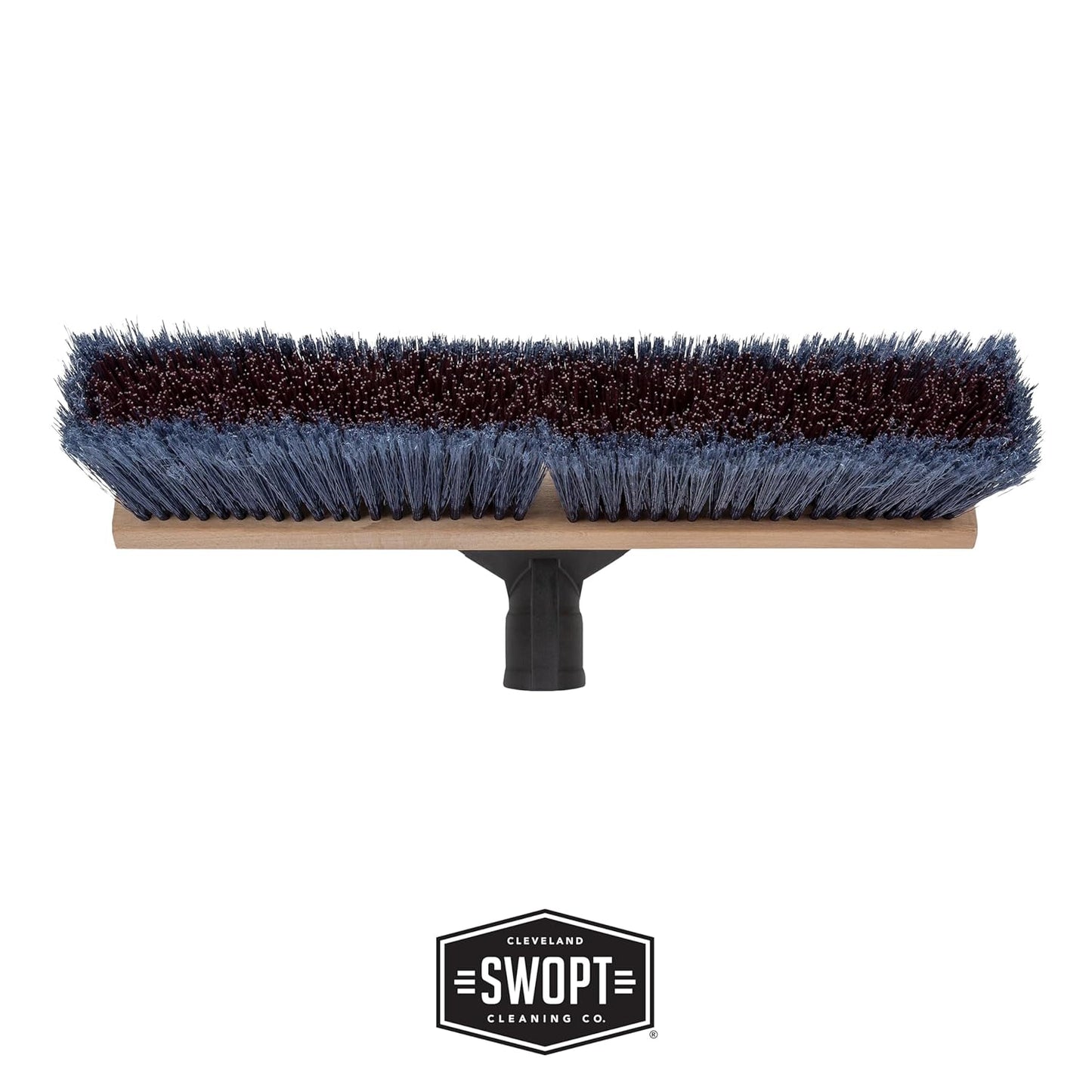 SWOPT 18” Premium Multi-Surface Push Broom Cleaning Head — Indoor and Outdoor Push Broom — Interchangeable with All SWOPT Cleaning Products for More Efficient Cleaning and Storage