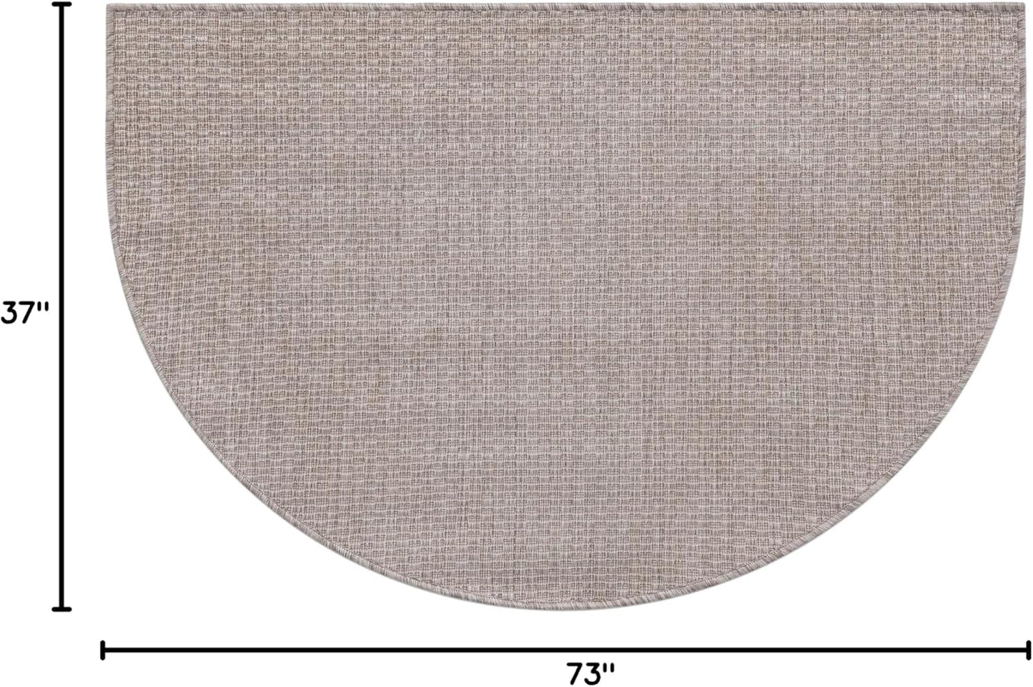 Unique Loom Outdoor Solid Collection Area Rug (3' 1" x 6' 1" Hearth Beige/Ivory)