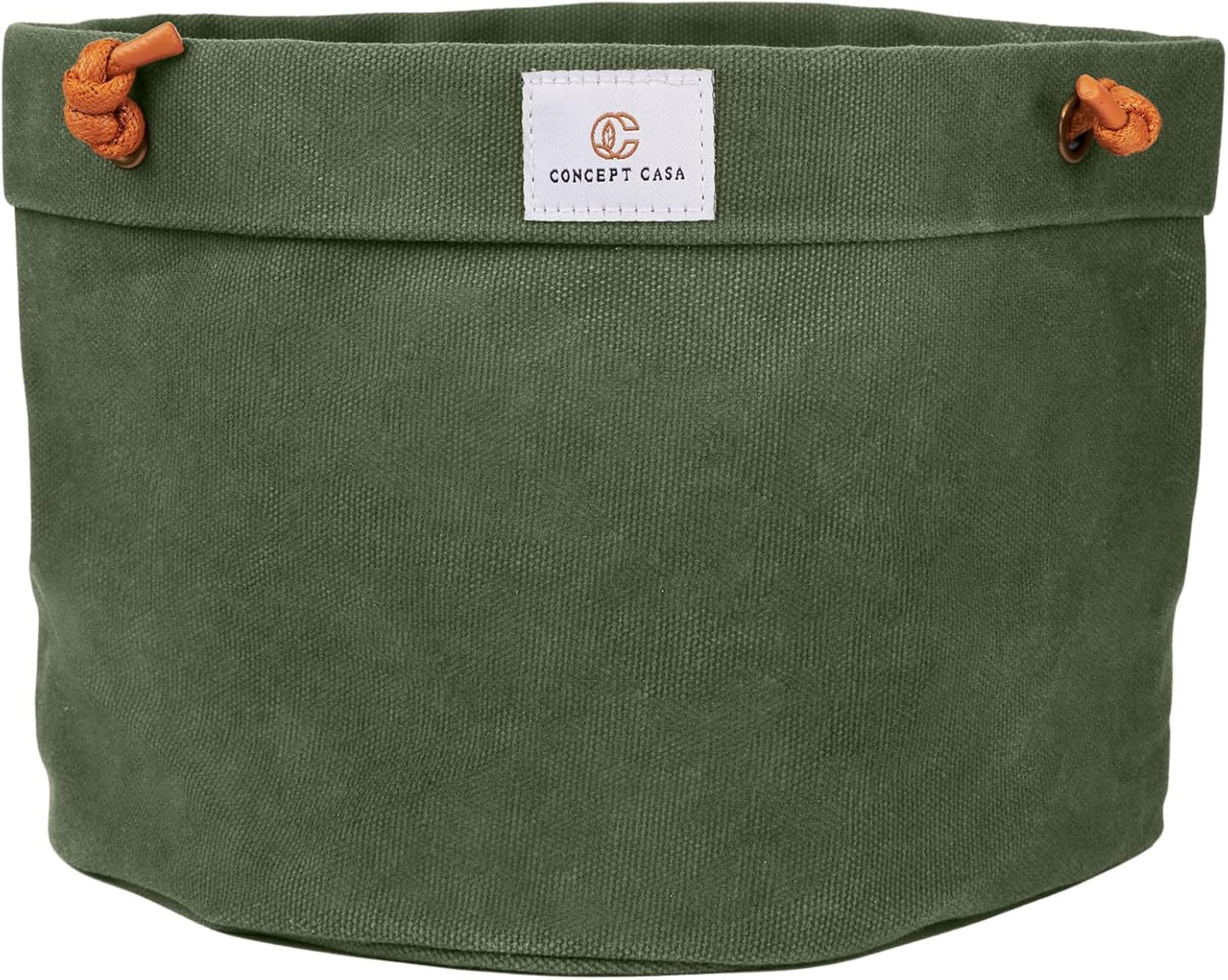 Waxed Canvas Handmade Hanging Planter for Indoor/Outdoor Plants, Hanging Basket Plant Holder Forest Green with Hook