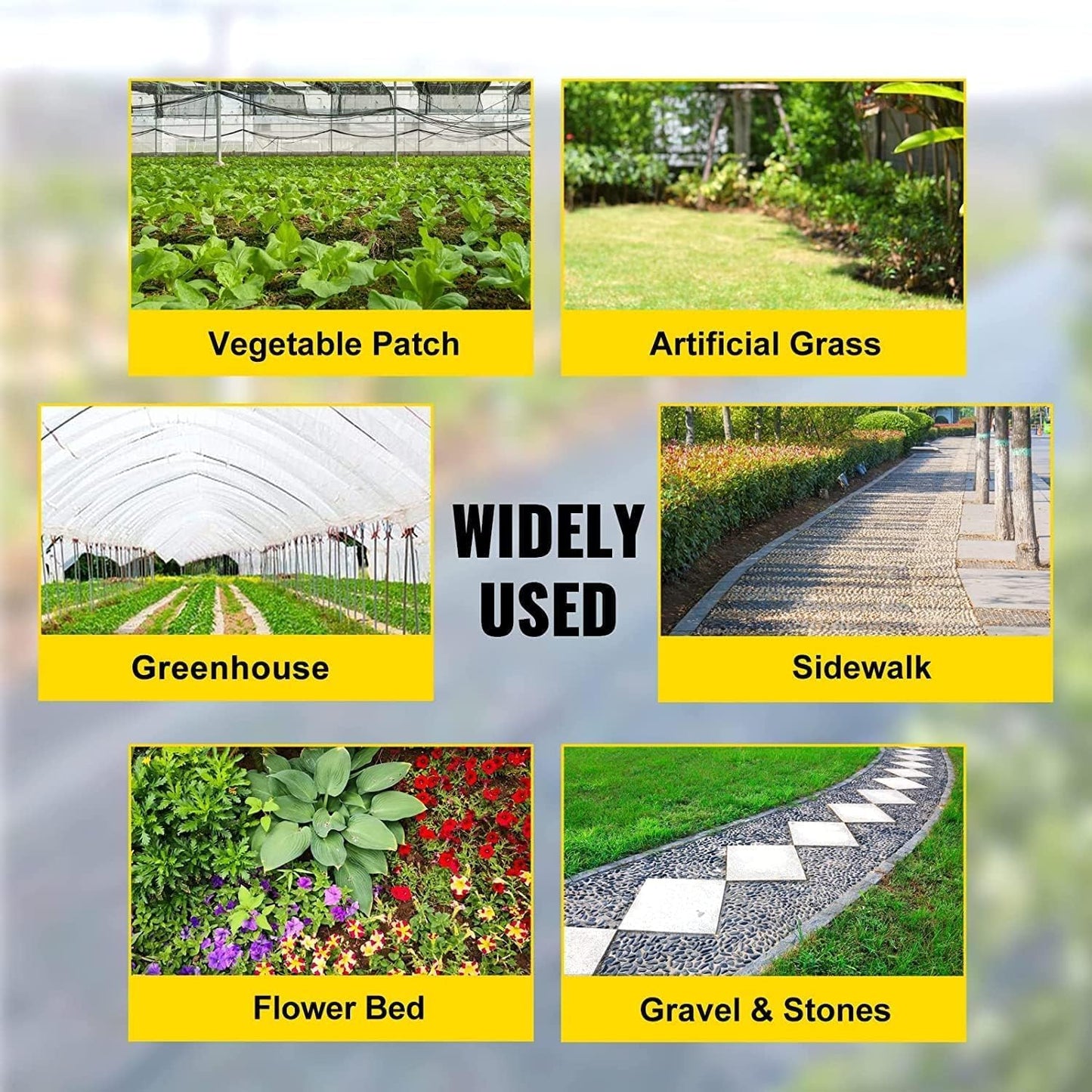 Garvee 4ft x 250ft Premium Weed Barrier Landscape Fabric, 5oz Heavy Duty, Weed Control Fabric, High Permeability Good for Flower Bed, Driveway Fabric Ground Cover