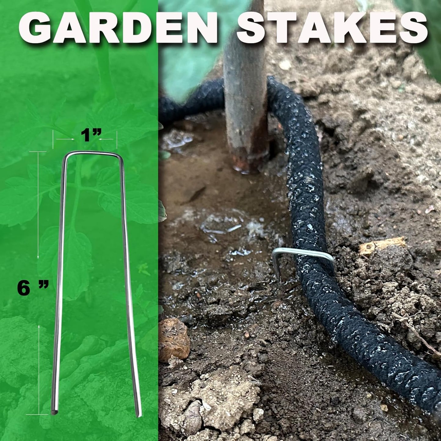 4 Pcs AMRITA Soaker Hose Kit 1/2 inch 15ft.Round Rubber Soaker Hose for Garden,Save water up to 70%,Great for Garden Beds,Trees,Vegetables,Flowers and Seedinds.(1/2-15ftx4)