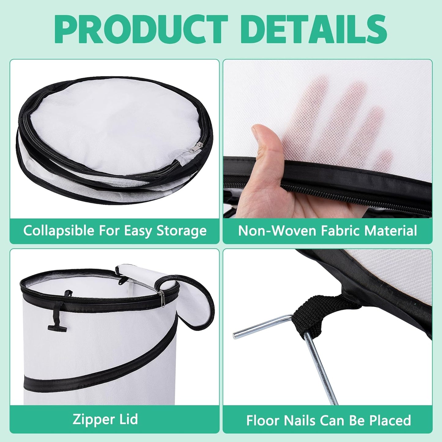 2 Pcs Pop Up Winter Frost Plant Cover, 20 x 12 Inch Round Garden Plants Freeze Protection Tent, Foldable Warm Plant Protector Enclosure for Snow Frost Protection Indoor & Outdoor