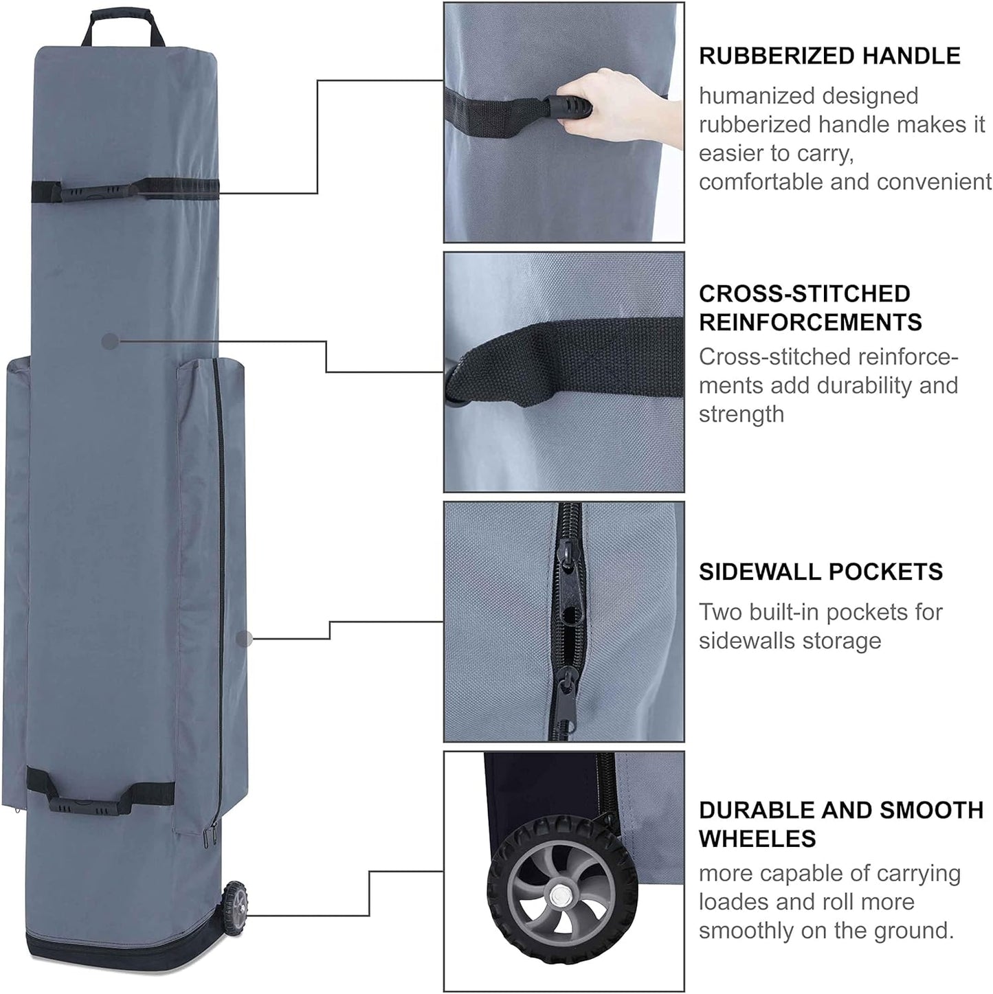 10x20 pop up Canopy Tent, Eazy up Outdoor Patio Canopy Tent with sidewalls, Heavy Duty Commercial Instant Canopy Tent with Sand Bags for Deck, Party, Camping, Backyard, Playground, White