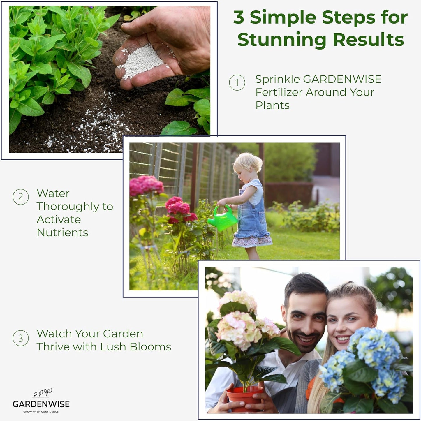 Slow Release Hydrangea Fertilizer with Iron & Sulfur – Indoor & Outdoor Soil Acidifier for Miracle Growth (3 qt)