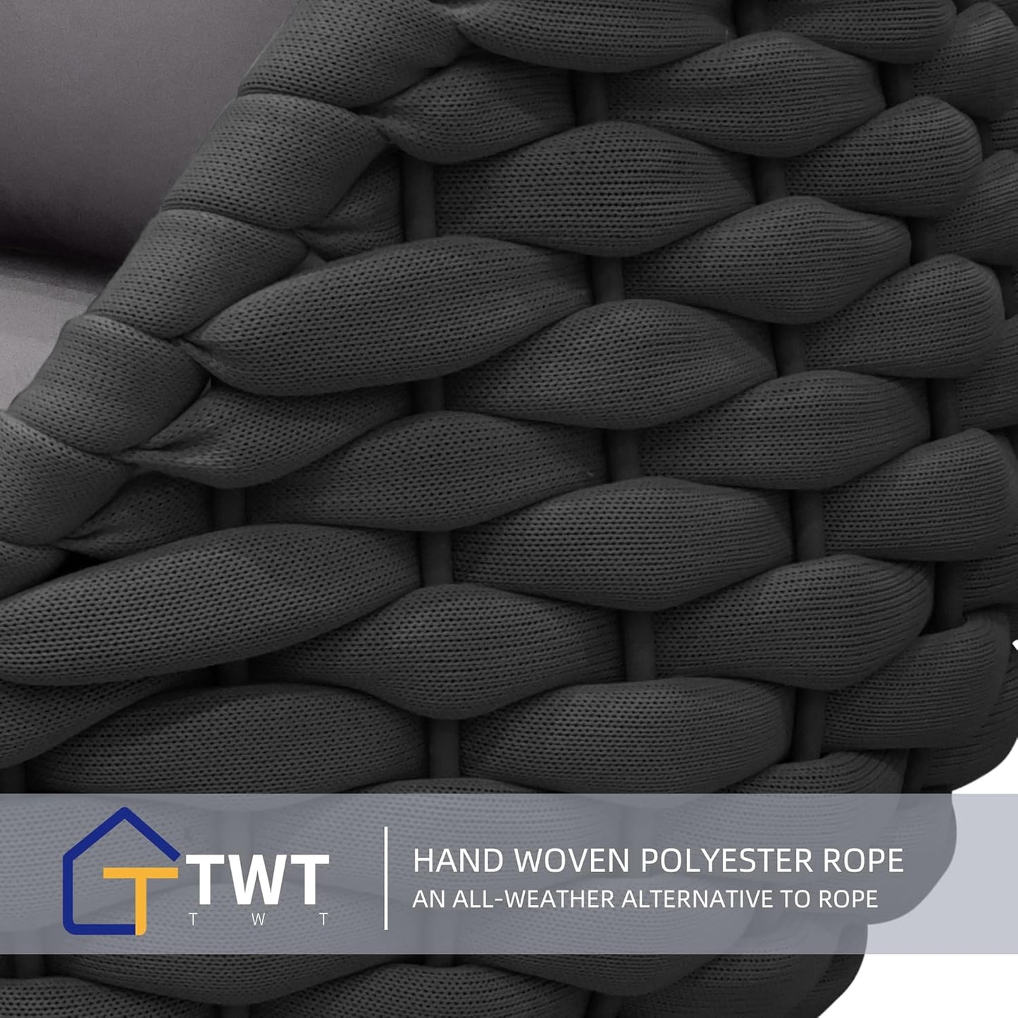 TWT 6-Piece Patio Furniture Set, Modern Outdoor Conversation Set Aluminum Sectional Sofa with Water Repellent Thick Cushions and Coffee Tables, Dark Grey