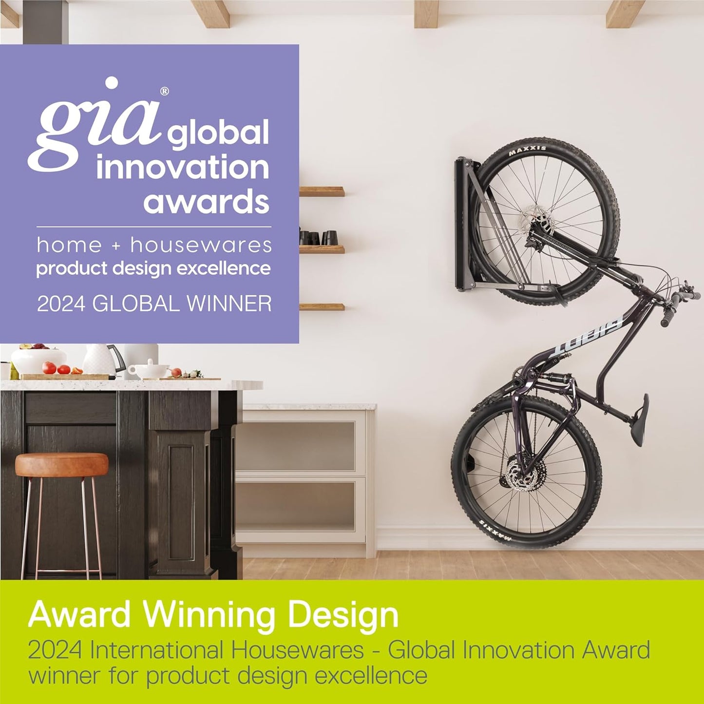 Pivot Bike Storage Rack by Delta Cycle - Bike Rack Garage Wall Mount Swivels to Save Space - No Lifting Required Vertical Bike Rack - Indoor Bike Storage Wall Hanger Holds Up to 100 lbs