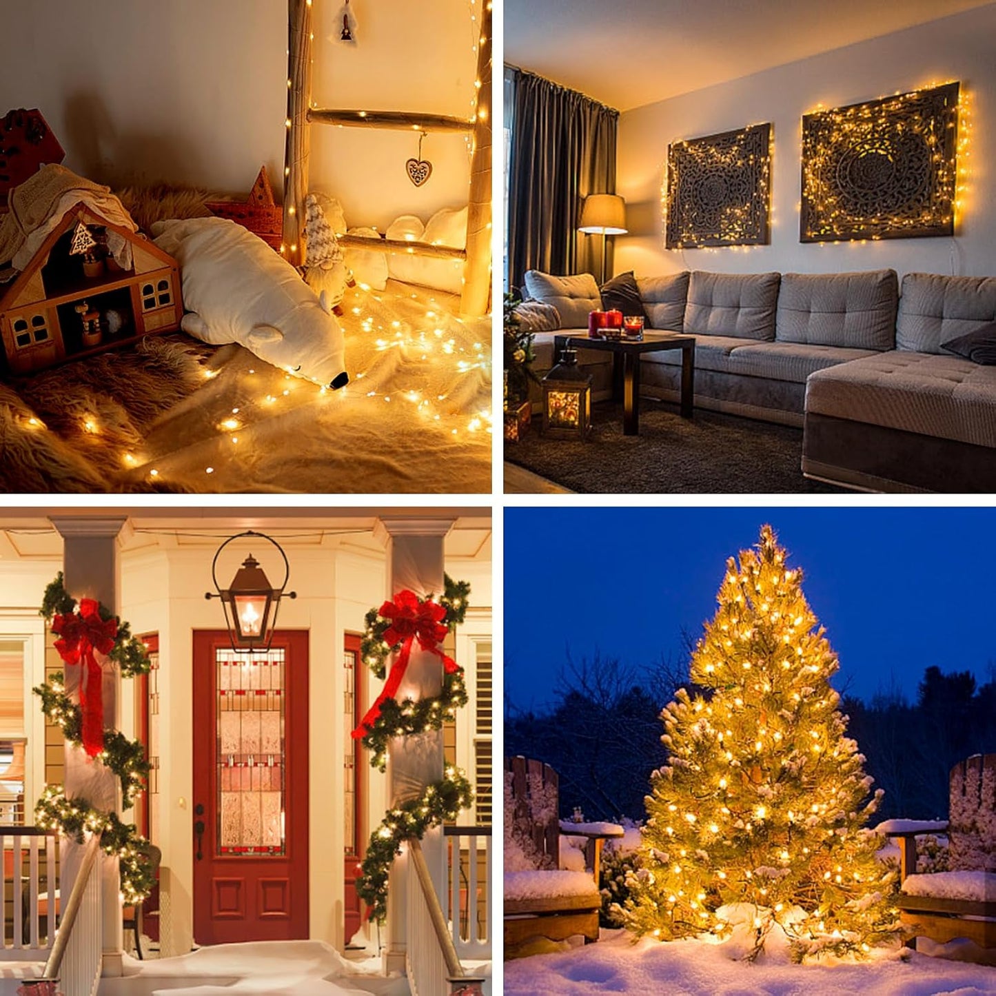 300 LED Fairy Lights Plug in - 100ft Waterproof Twinkle Lights for Bedroom, Outdoor & Indoor, 8 Modes Timer String Lights with Adapter - Warm White LED Fairy Lights for Garden, Christmas Decor