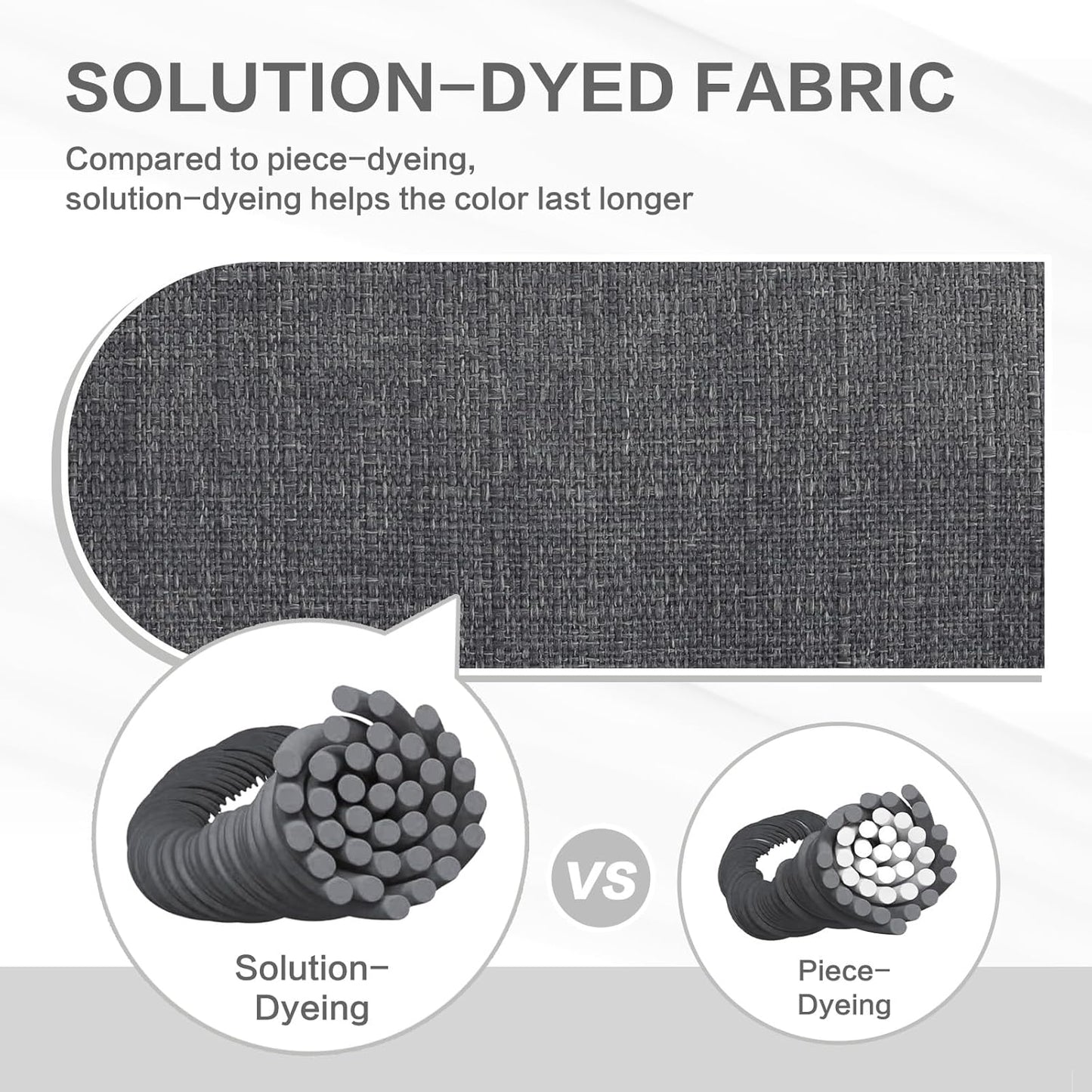 Aoodor 19" x 19" x 5" Tufted Outdoor Chair Cushions, Water Resistant & Fade Resistant Polyester Dining Chair Pads with 2 Straps for Patio Furniture, Set of 4