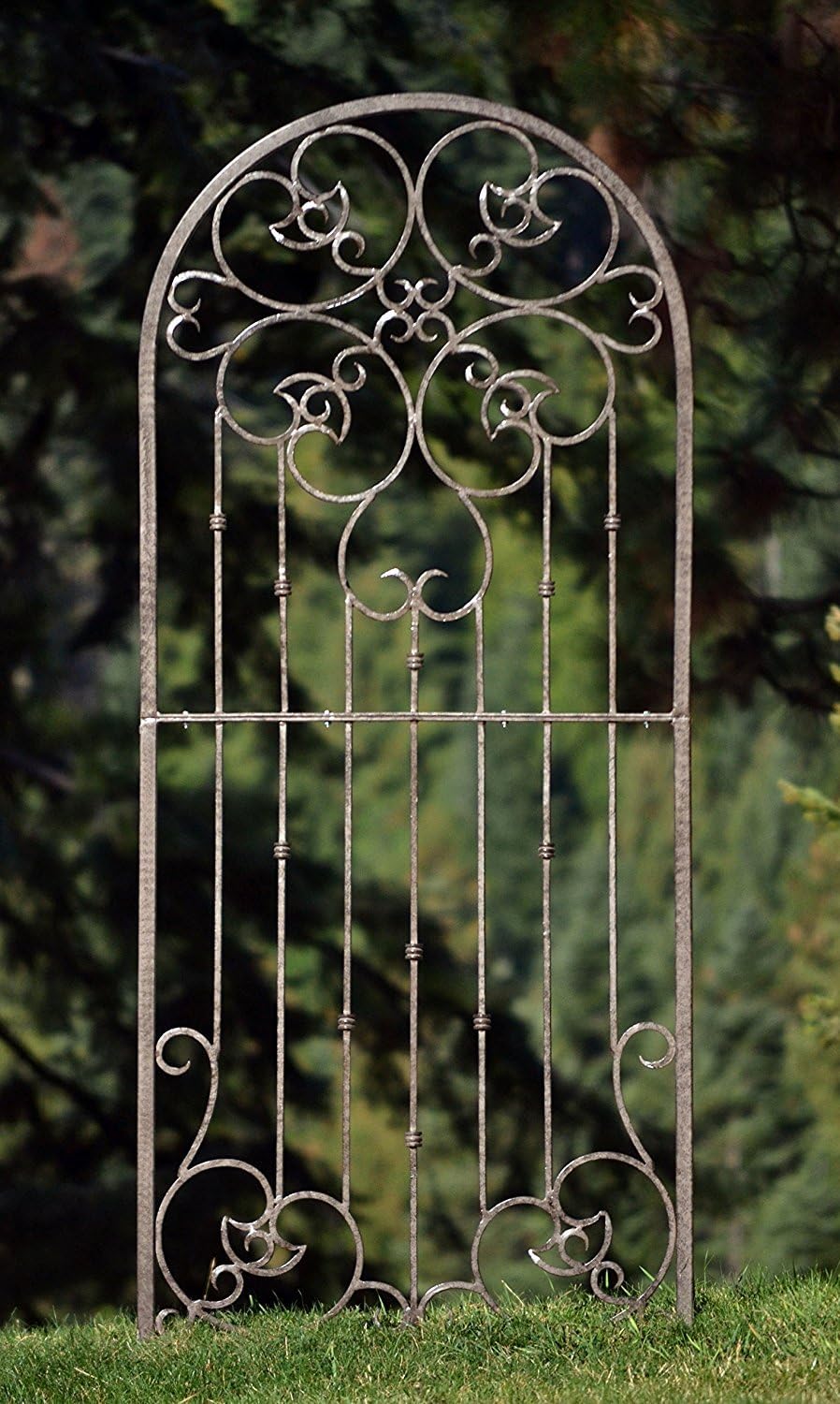 H Potter Garden Trellis for Climbing Plants Metal Wrought Iron Outdoor Wall Panel for Vines Flowers