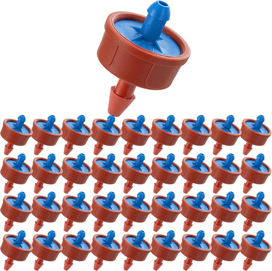 200Pcs 0.5 GPH Pressure Compensating Irrigation Spot Drippers,Constant Flow Barb Outlet Watering Dripper Emitters Heads Parts for 1/4 Inch Watering Tubing Line for Garden Pots Plant Irrigation Systems
