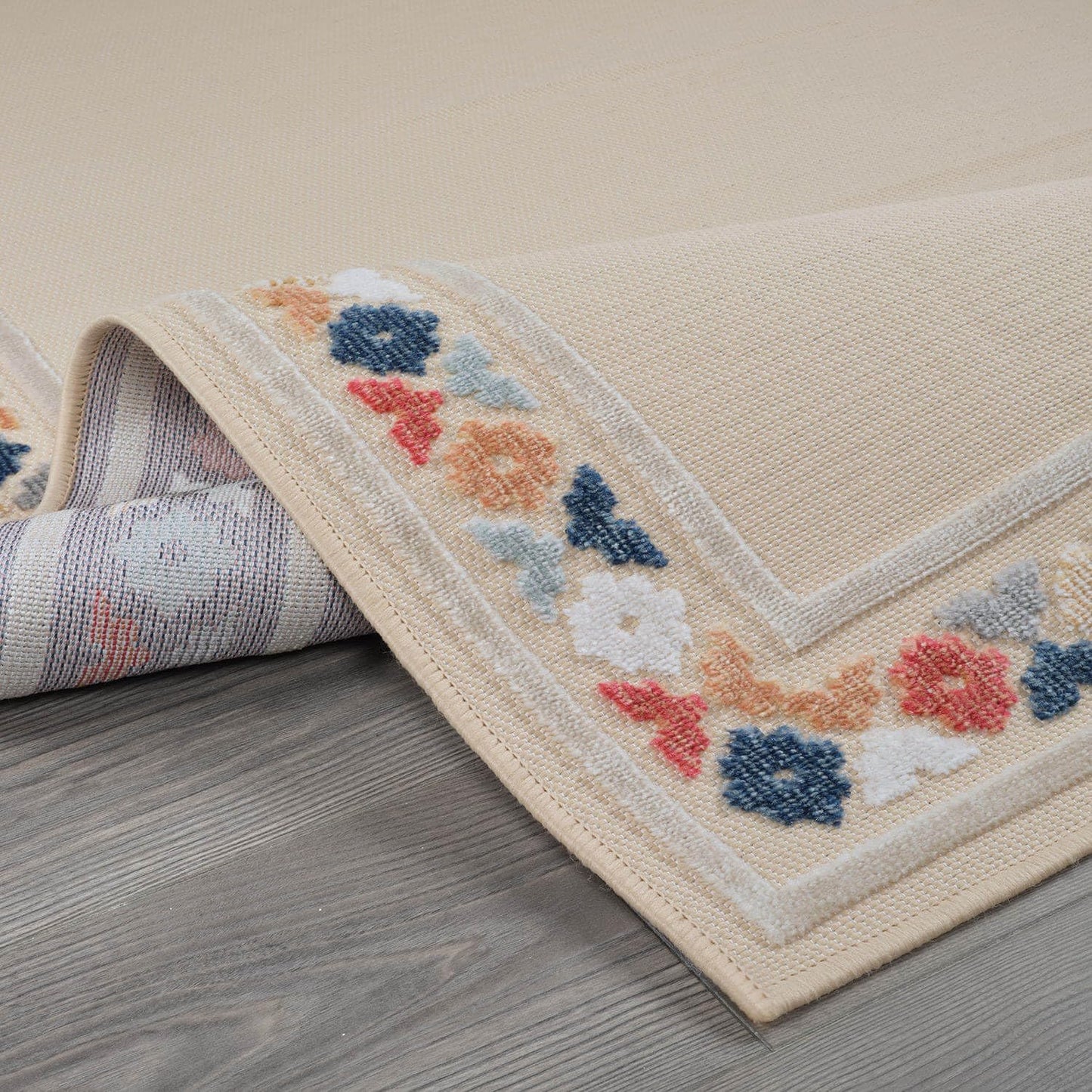 Beverly Rug Outdoor Rug 10x14 Modern Bordered Large Area Rugs for Indoor and Outdoor Patio Easy to Clean Non Shedding Living Room Porch Garden Washable Outside Carpet (10 x 14 Beige)