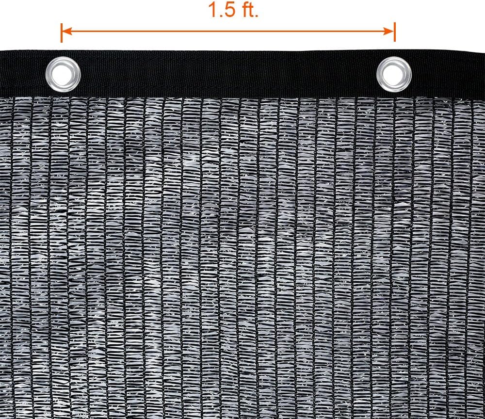 Agfabric 40% Shade Cloth 10x20ft Sunblock Shade Cloth with Grommets for Garden Patio, Black