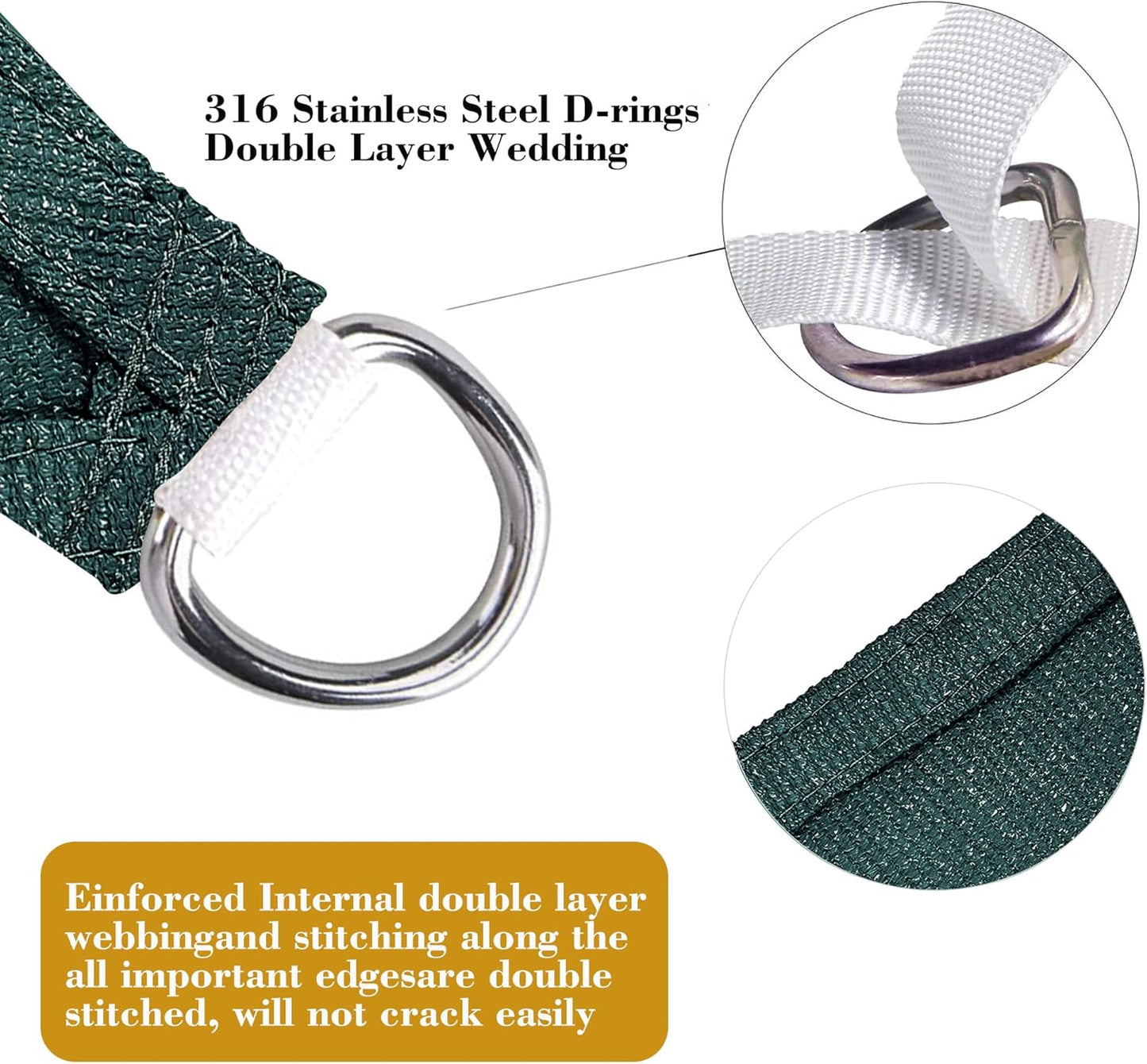 8' x 24' Green Rectangle Sun Shade Sail SSP1212 Canopy Durable Fabric UV Block Awning We Make Custom Orders