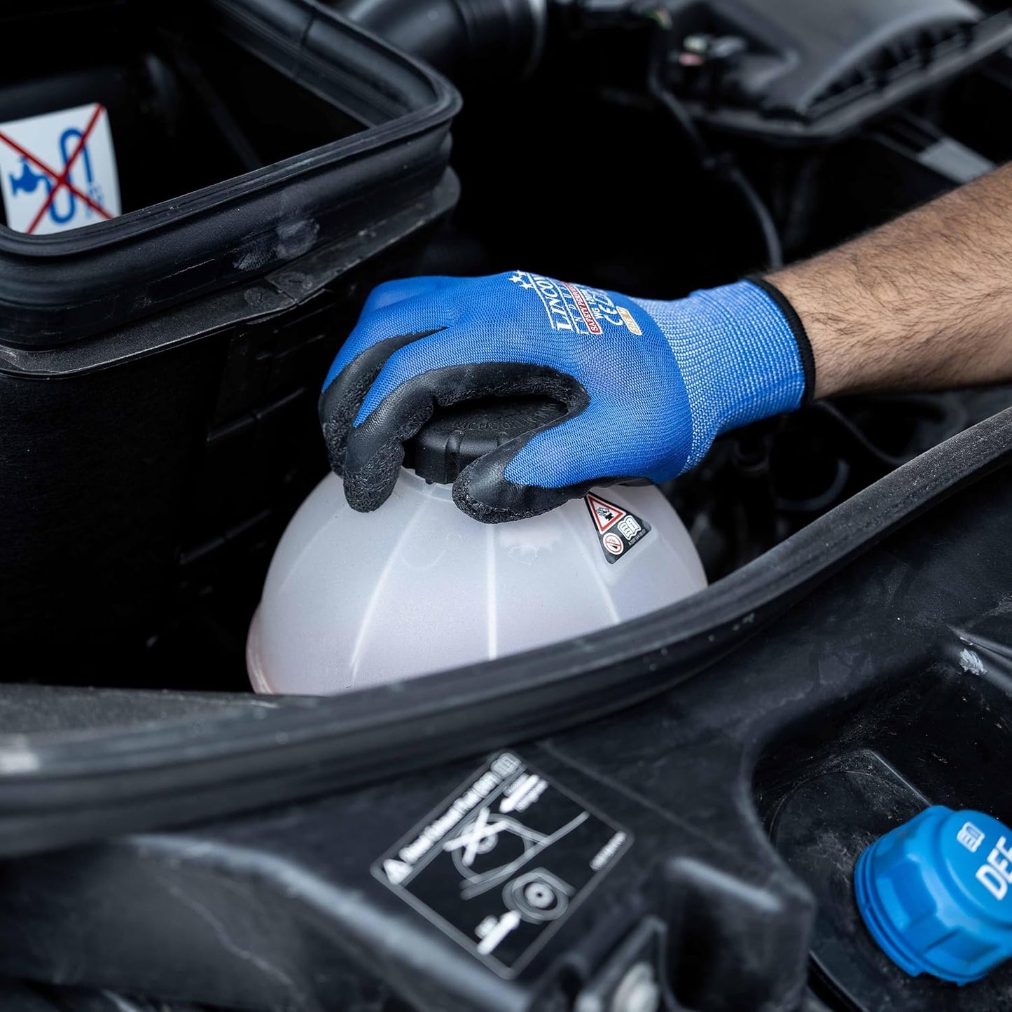 linconson 12 Pack Safety Performance Series Construction Mechanics Wrinkle Latex Work Gloves