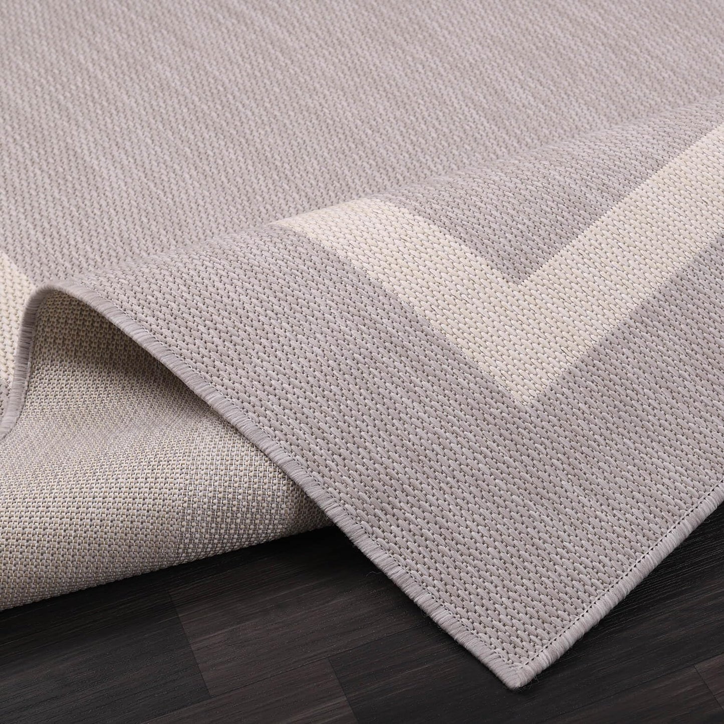 Bordered Outdoor Rug 9x12 Washable Outside Carpet for Indoor Patio Porch Waterproof Easy Cleaning Non Shedding Area Rugs Gray 9 x 12