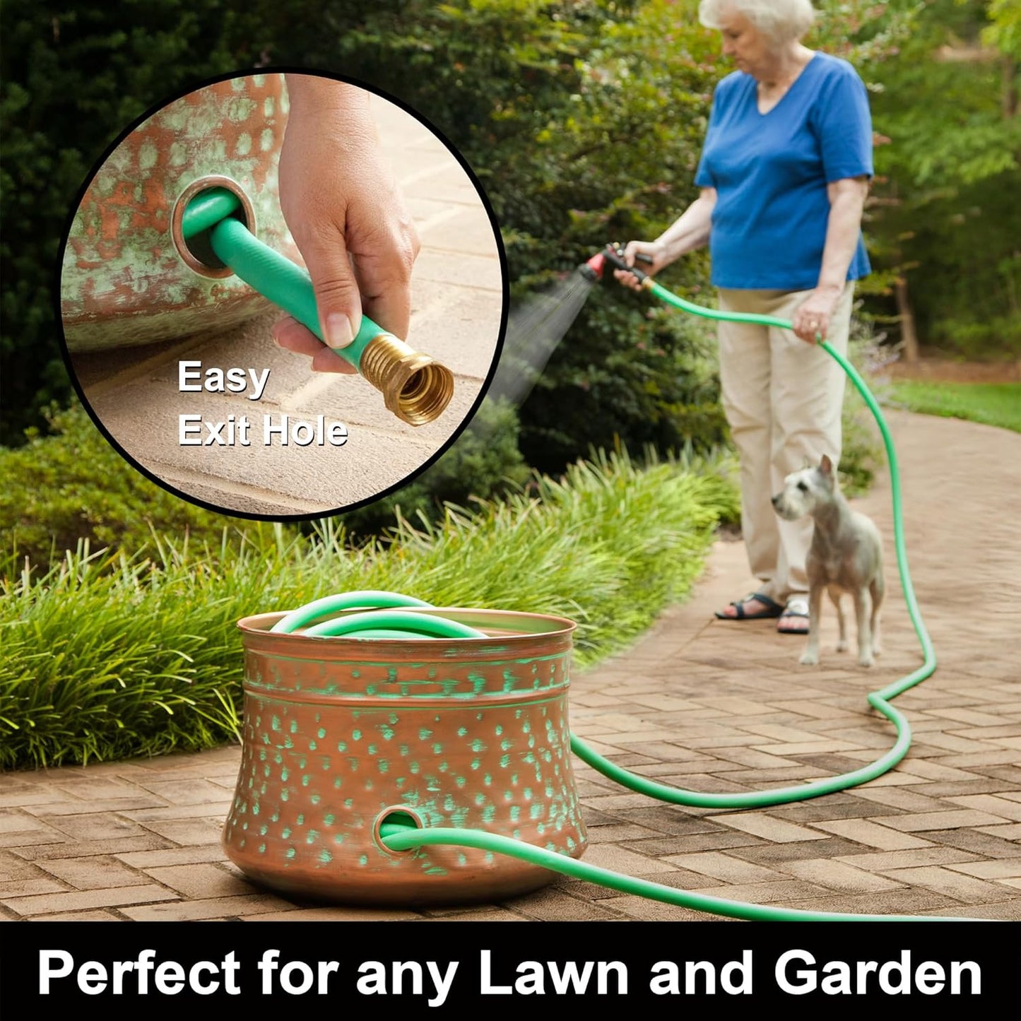 Liberty Garden 1917-G Hose Pot, Hammered, Patina