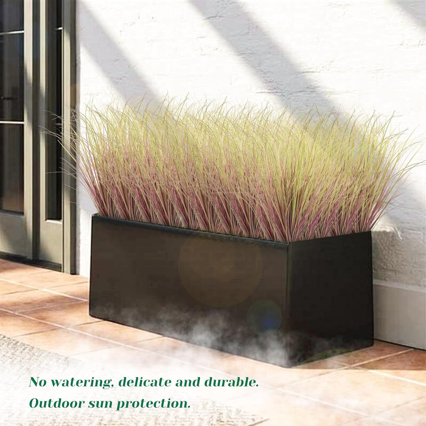 36Pcs Artificial Grass Plants, Faux Shrubs Wheat Grass, Artificial Tall Grass Fake Plants for Outdoor Decor,Artificial Greenery Stems Weed for Room Indoor Home Decor（Light Purple）