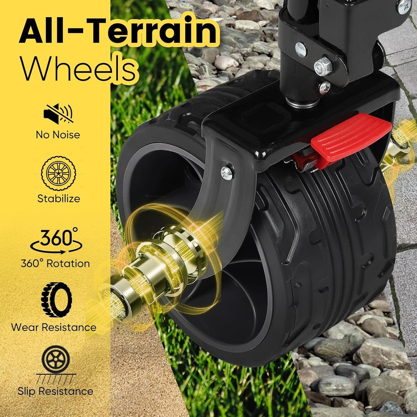 Sekey 48''L Collapsible Foldable Extended Wagon with 440lbs Weight Capacity, Heavy Duty 300L Folding Utility Garden Cart with Big All-Terrain Beach Wheels & Drink Holders. Grey