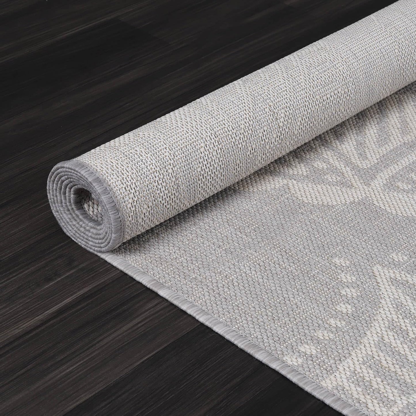 Medallion Outdoor Rug 8x10 Washable Outside Carpet for Indoor Patio Porch Waterproof Easy Cleaning Non Shedding Area Rugs Gray 8 x 10