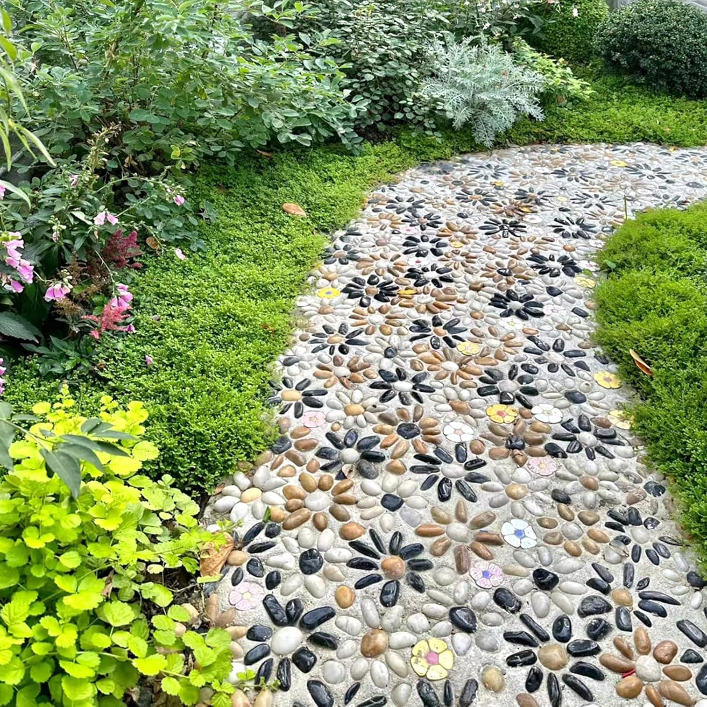 Natural River Rocks, 2-3 Inch River Rocks for Landscaping, Mixed Colors Pebbles for Plants, Flower Beds, Indoor Fountains, Gardens, Paths, Backyards, Fish Tanks(20lbs Bulk)