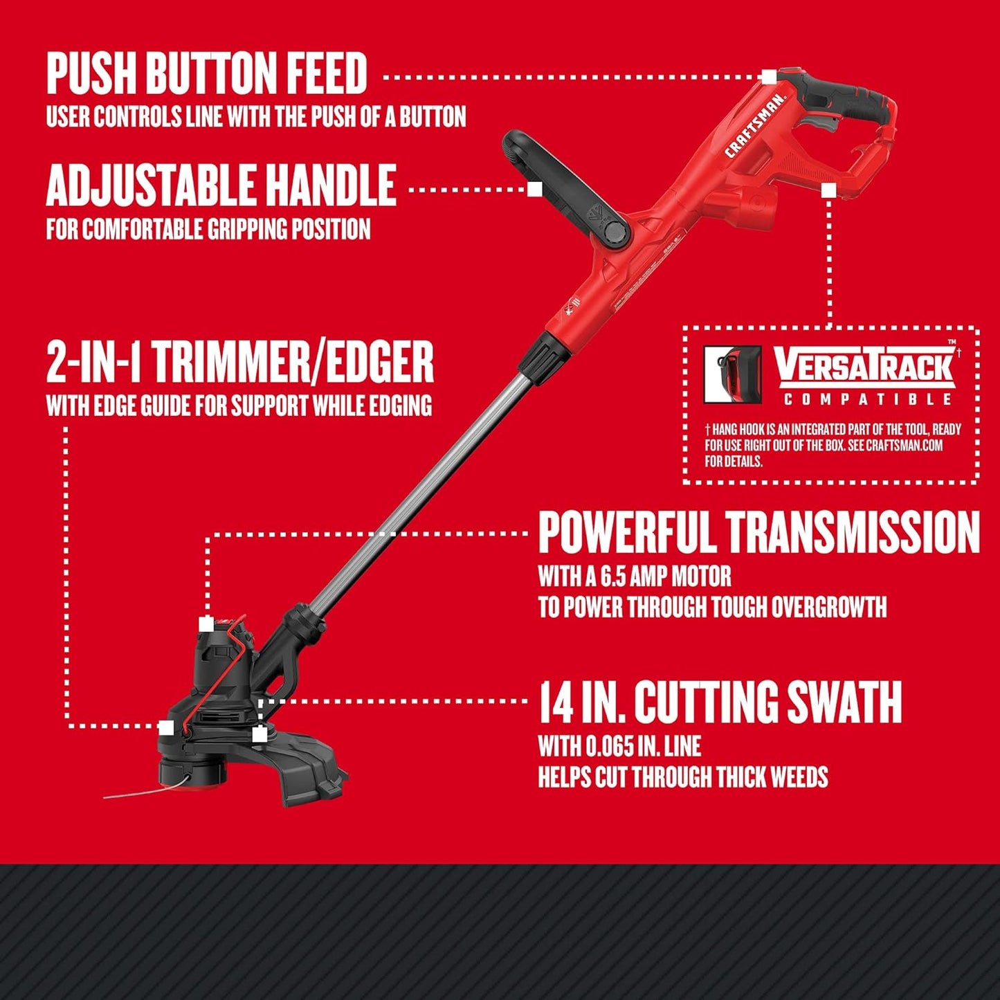 Craftsman WEEDWACKER® String Trimmer (CMEST913) and Weed Warrior Pulverizer Twist Universal Trimmer Line
