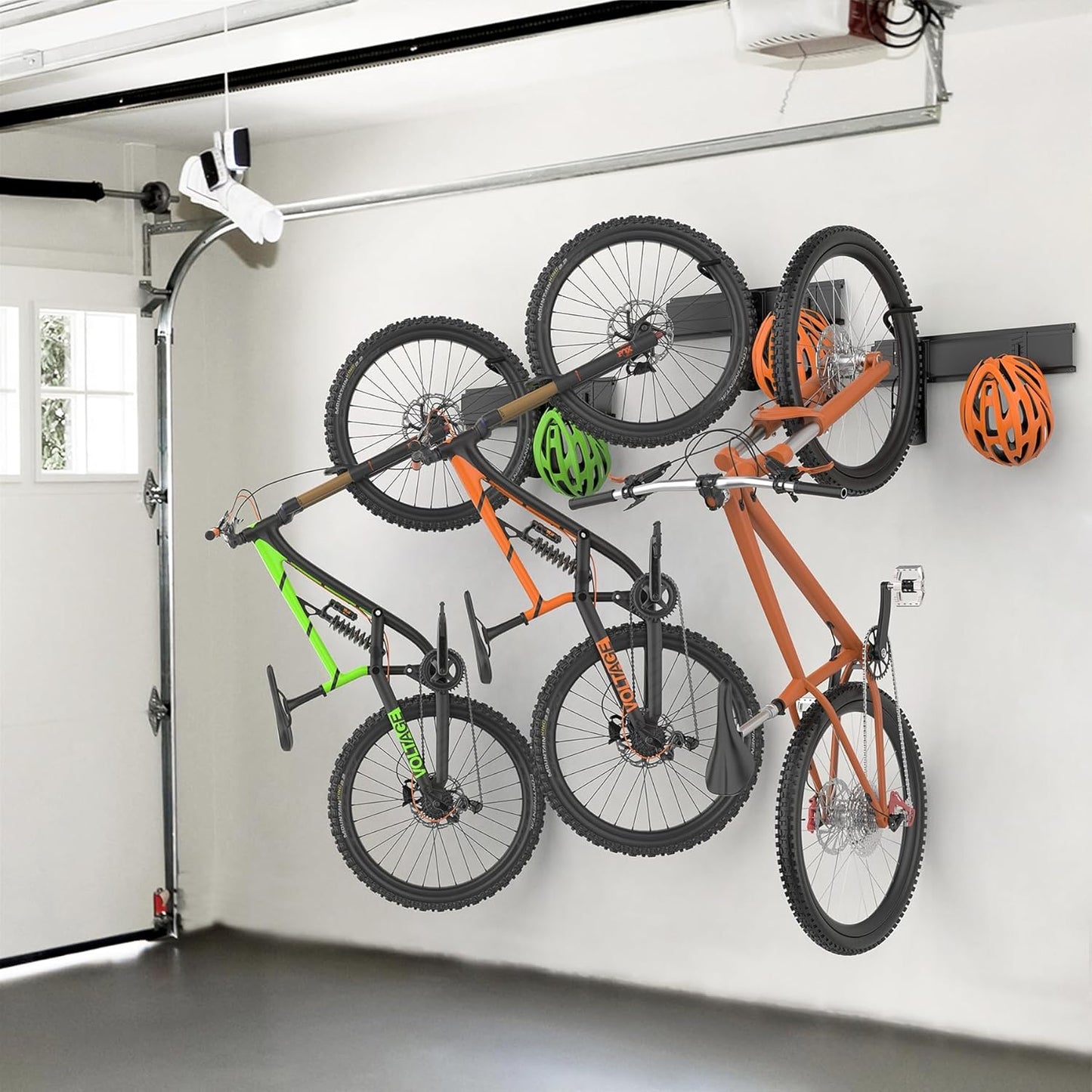 TORACK Wall-mounted Swivel Bike Rack, Garage Vertical Bike Storage Hangers for 5 Bikes Rotating Bike Storage Hooks