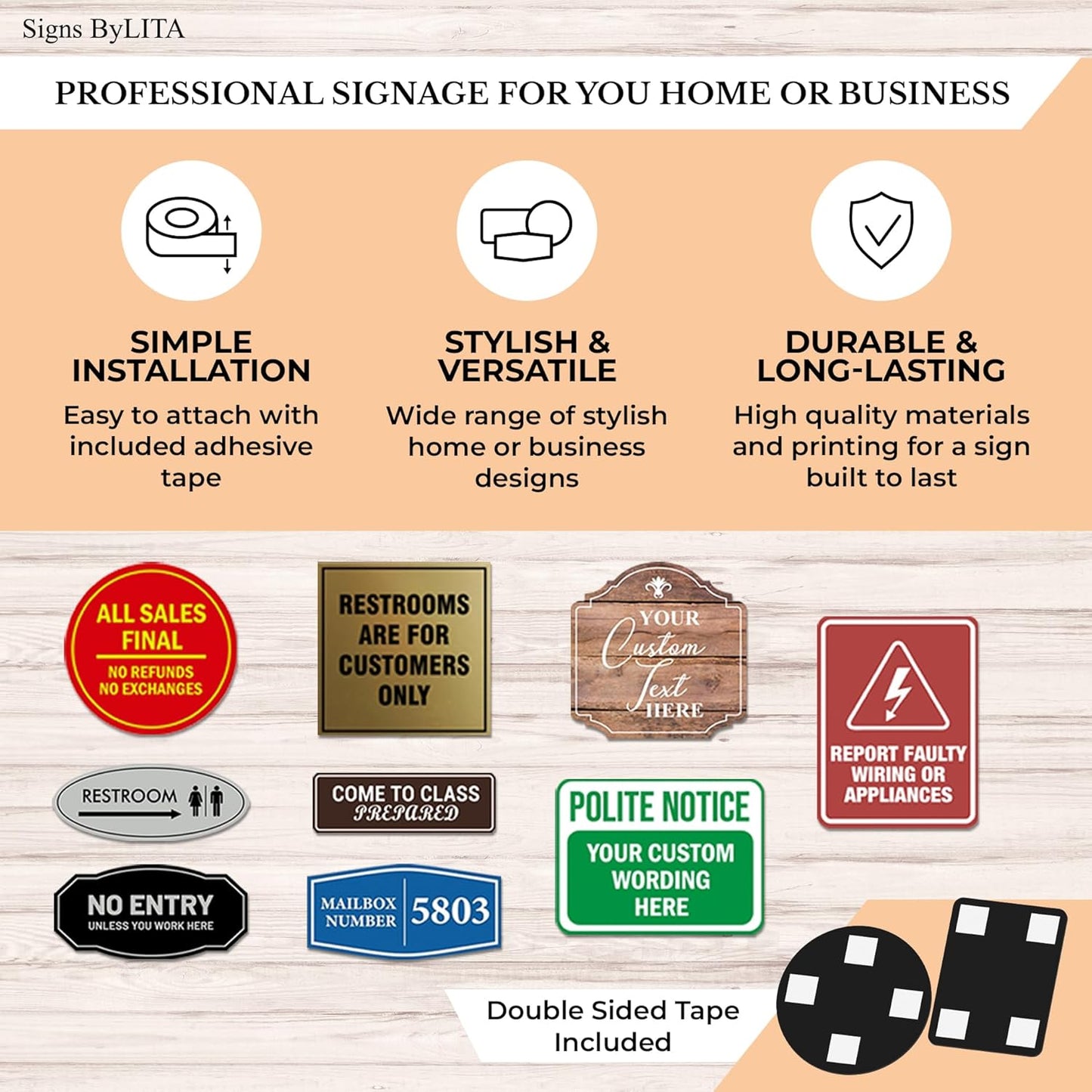 Signs ByLITA Standard Sprinkler Room Sign (Red) - Small 2 Pack