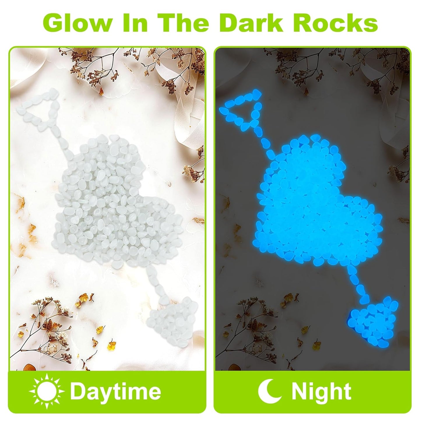 200pc Glow in The Dark Rocks Outdoor White Rocks for Landscaping Glow in The Dark White Stones Glowing Rocks Glow Pebbles for Garden Luminous Stones Glowing Stones for Walkway,White