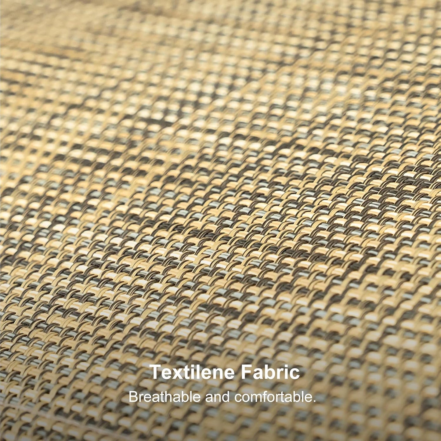 PURPLE LEAF 3-Seat Deluxe Outdoor Patio Porch Swing with Weather Resistant Steel Frame, Adjustable Tilt Canopy, Beige