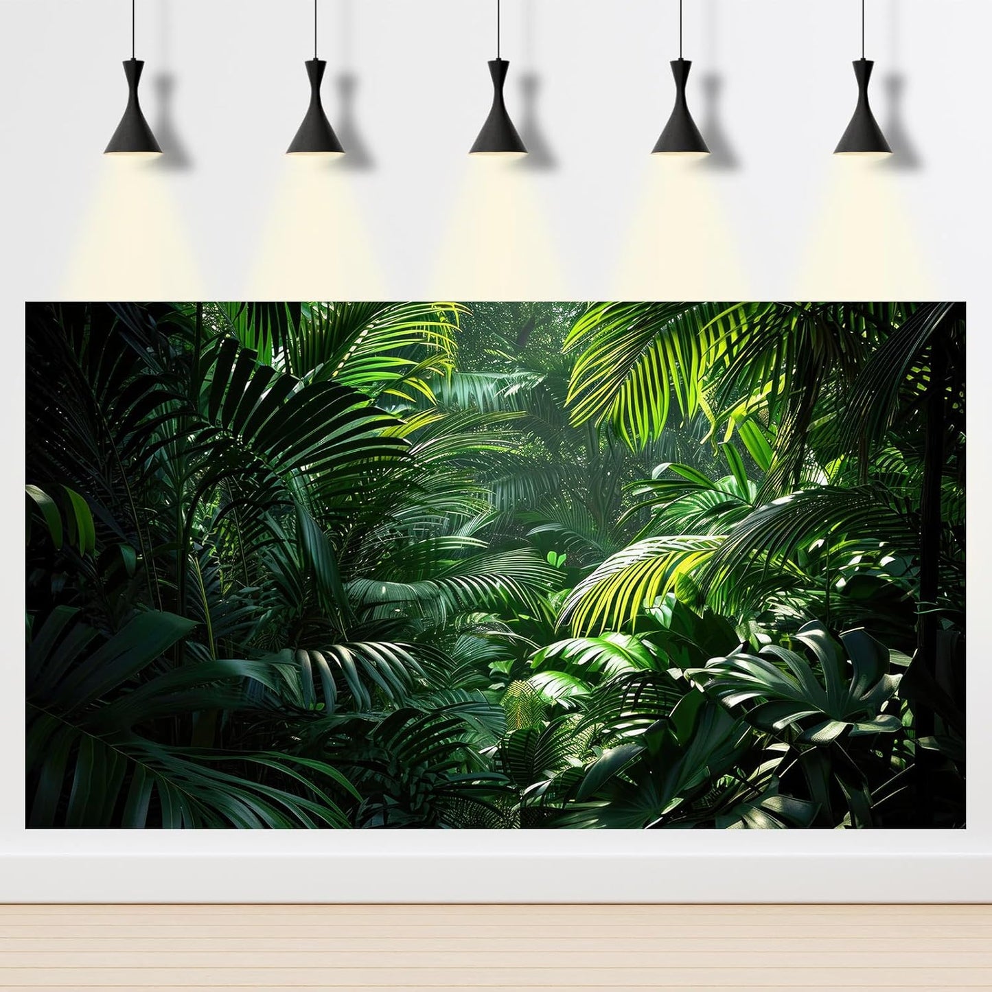 Aquarium Background Enchanting Beauty of Jungle Terrarium Backdrop Nature Jungle Green Leaf Palms Fish Tank Background Reptile Habitat Backdrop Wallpaper Poster Decor Vinyl 30x12in