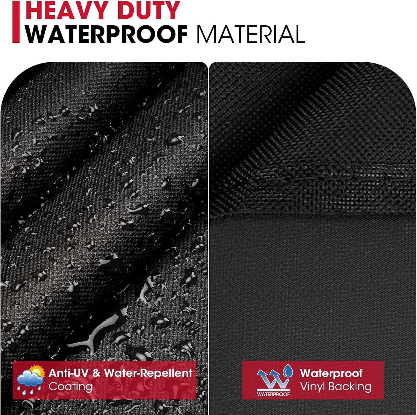 Unicook 32 Inch Small Grill Cover, Heavy Duty Waterproof 2 Burner Gas BBQ Cover, Compatible with Weber Char-Broil Nexgrill KitchenAid Grills with Both Side Tables Down, All Weather Protection