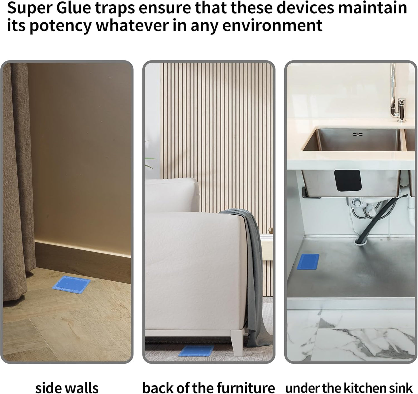 LULUCATCH Mouse & Insect Glue Traps, 10 Pack Pre-Scented Sticky Mouse Traps Indoor for Home, Non-Toxic Glue Boards for Mice, Cricket, Roach, Lizard, Bug, Pet Safe for House & Garage