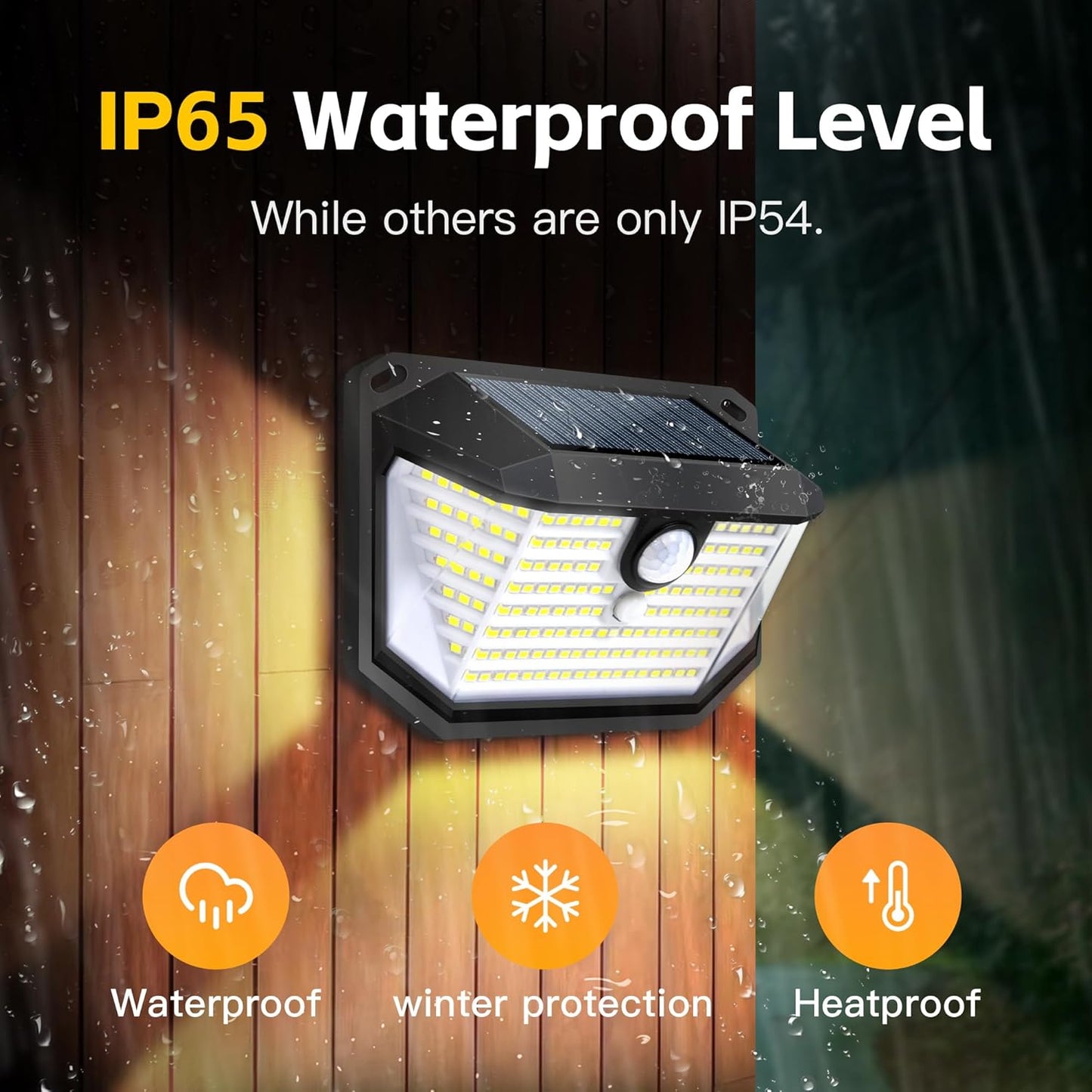 Solar Lights Outdoor Motion Sensor, 178 LED 300LM Waterproof IP65, Wall Mounted Security Light with 3 Modes, 270° Wide AngleWide Angle, Solar Powered for Garden, Yard, Patio, Front Door(2Pack)