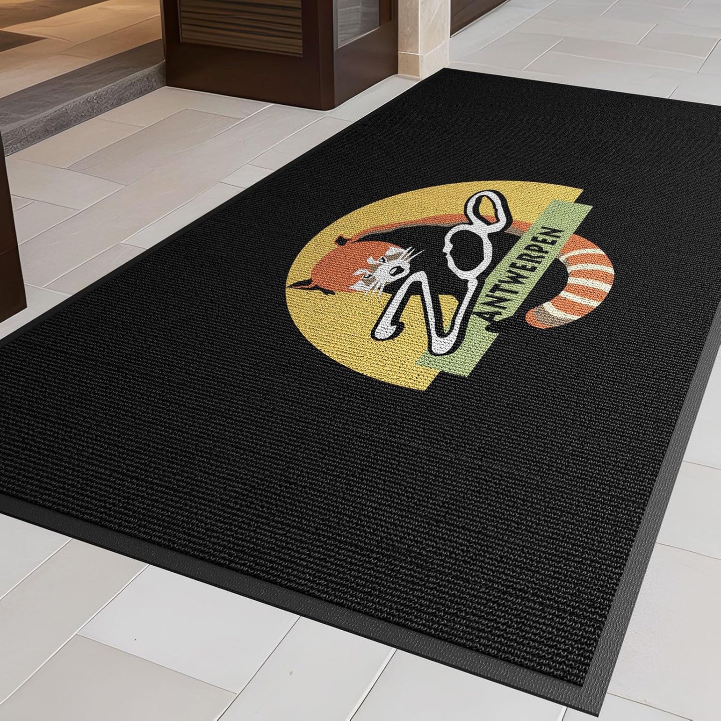 Custom Doormat with Any Logo Size Color Shape Floor Mat Entryway Area Rug Welcome Carpet for Business Home Indoor/Outdoor Non Slip Washable Durable