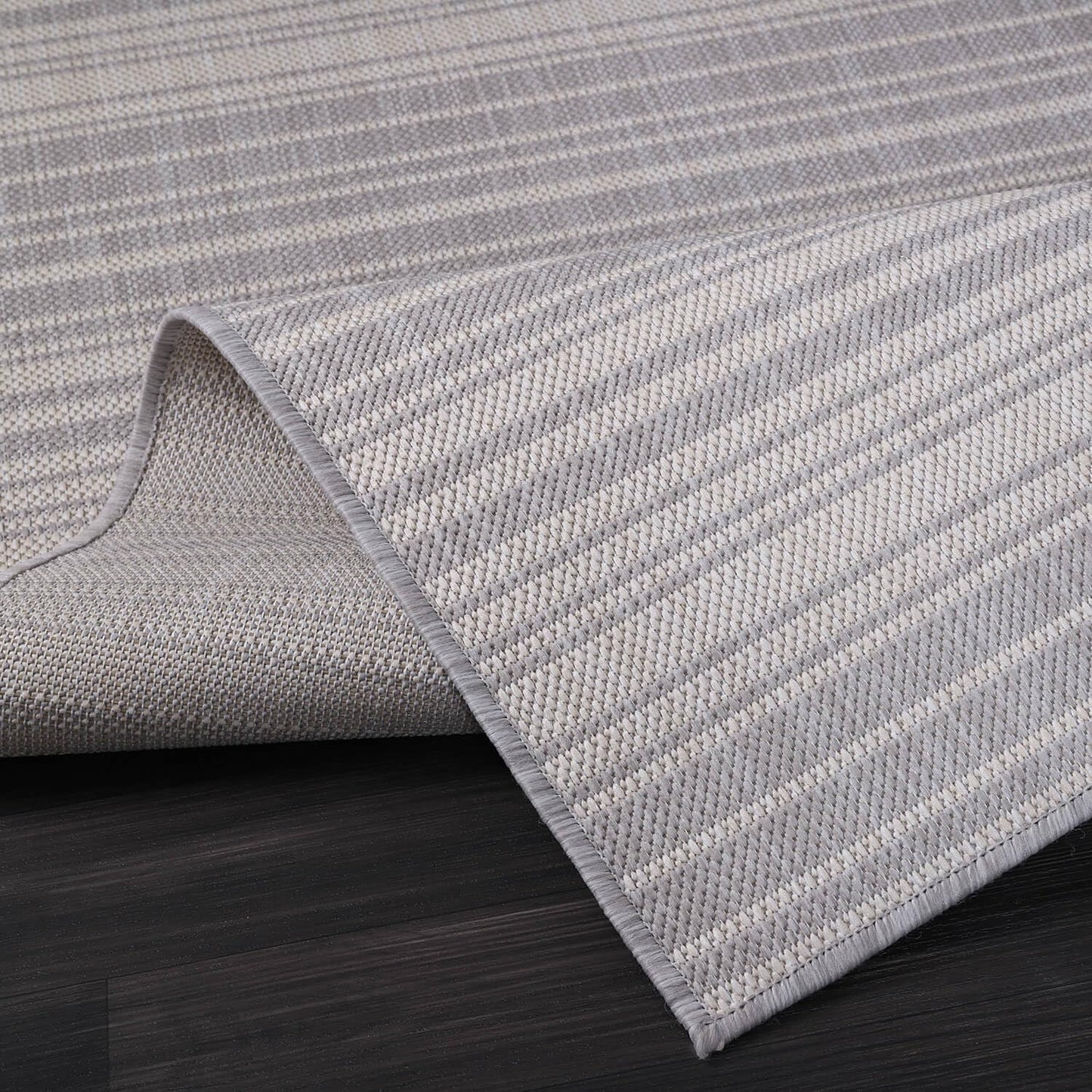 Stripe Outdoor Rug 8x10 Washable Outside Carpet for Indoor Patio Porch Waterproof Easy Cleaning Non Shedding Area Rugs Gray 8 x 10
