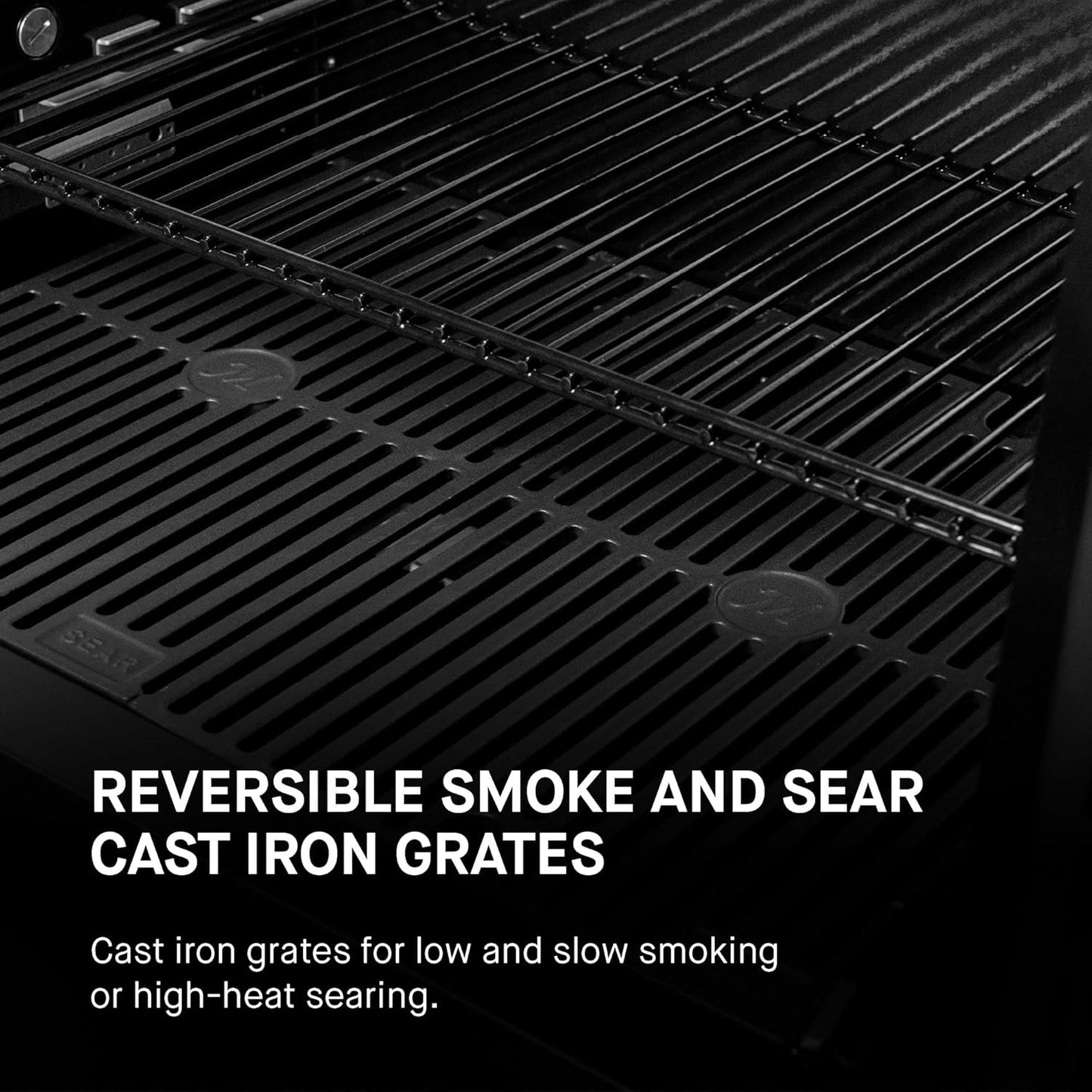 Masterbuilt® Gravity Series® 600 Digital Charcoal Grill and Smoker,WiFi Technology, GravityFed™ Charcoal Hopper, 600 Cooking Sq. Inches, Reversible Smoke&Sear Cast Iron Grates, Black, Model MB20041023