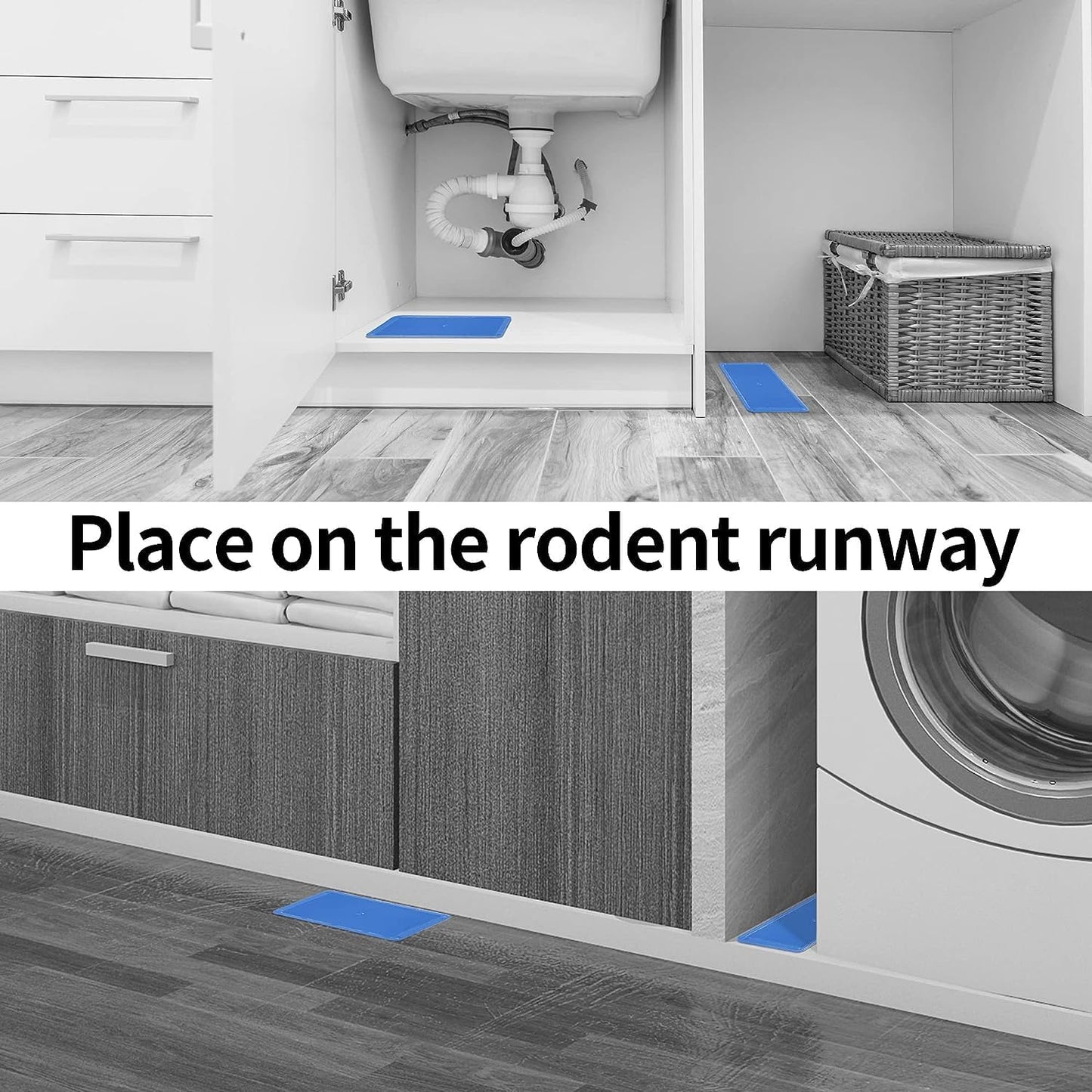 LULUCATCH Super Glue Traps 30 Pack for Mice & Snakes, Larger, Heavier Sticky Traps with Non-Toxic Glue. Sticky Mouse Traps Indoor, Easy to Set, Pet Safe Pest Control