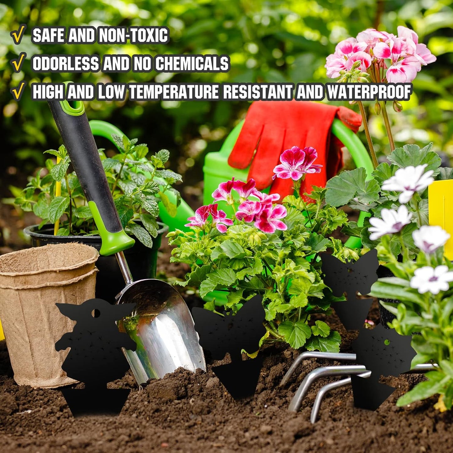 USKICH Sticky Trap Fruit Fly and Gnat Trap Sticky Bug Traps Fungus Traps for Indoor/Outdoor ，Insect Catcher for White Flies,Mosquitoes,Fungus Gnats,Lying Insects (36 Pcs Black)