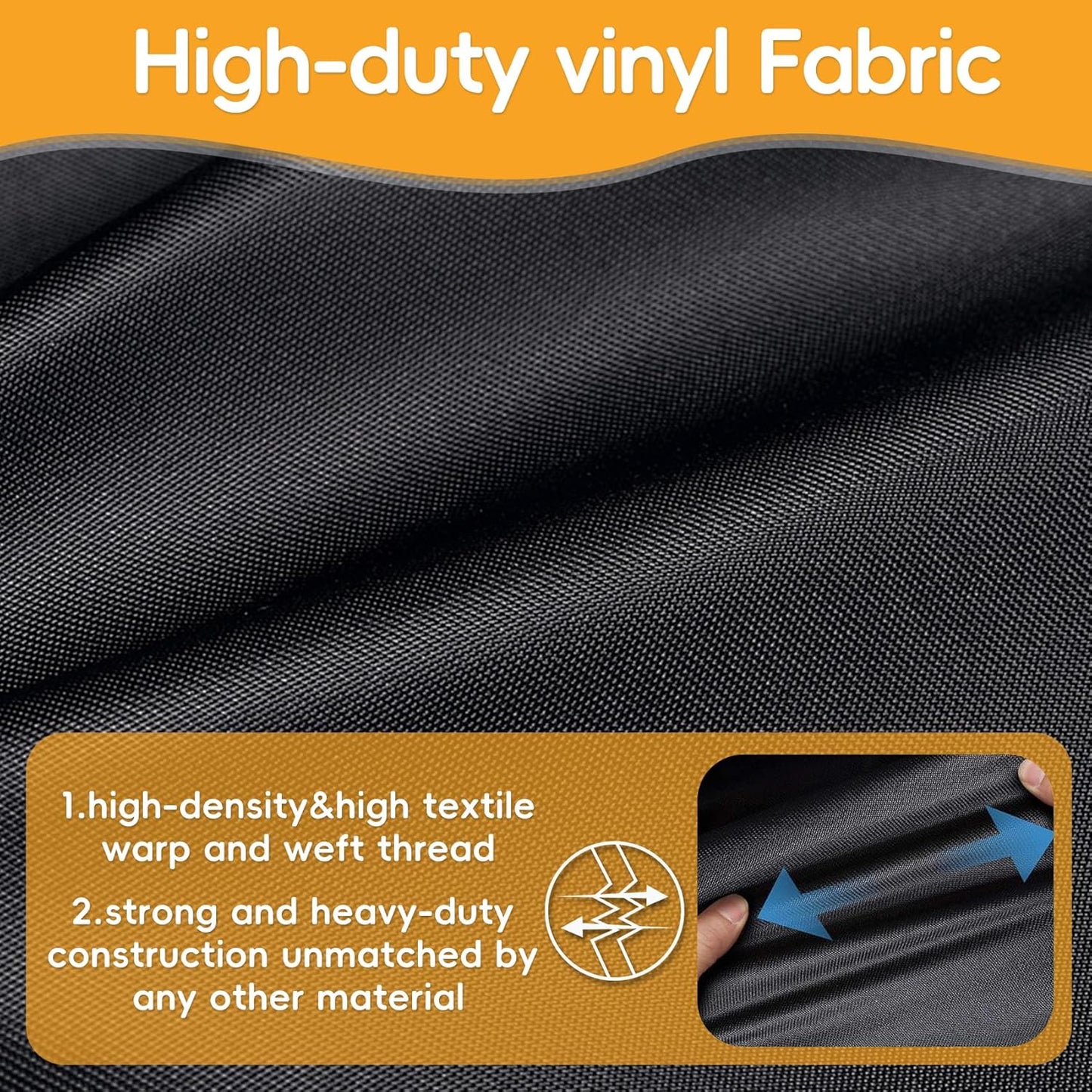 Grill Cover for Char-Griller 3-Burner Dual Fuel Expandable Propane Gas and Charcoal Outdoor Polyester Grill and Smoker Cover, Heavy Duty Waterproof UV Resistant Cover, Outdoor BBQ Accessories