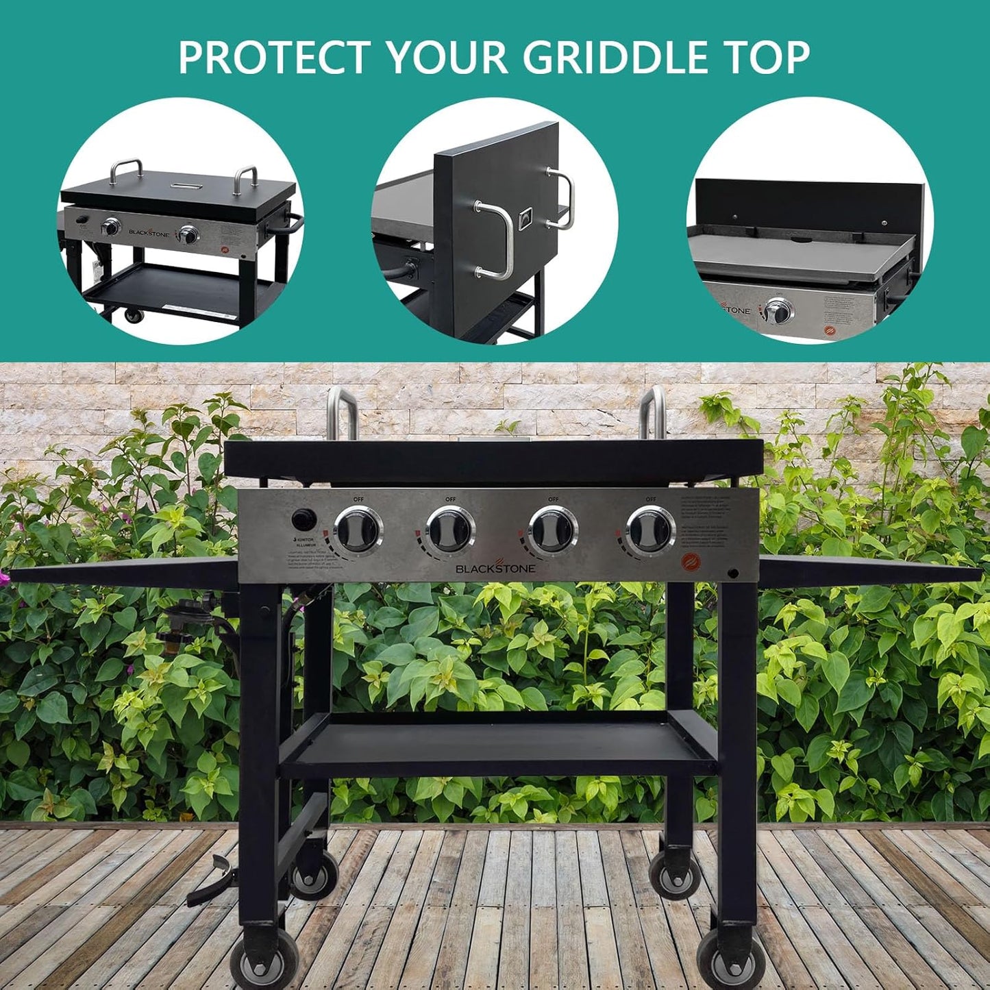 5004 Hard Top Lid for Blackstone 36" Griddle, Fits 36" Front or Rear Grease Griddle, 1528 Flat Top Gas Grill Cover