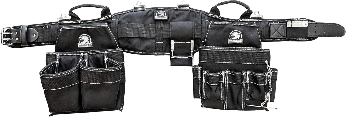 B240 Electrician's Combo with Pro-Comfort Back Support Belt. Heavy Duty Ventilated Work Belt (Large 36-40 inches)