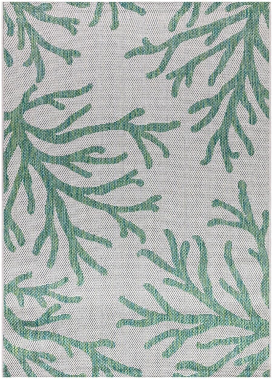 Keen Home Design Terrace Outdoor Area Rug - 10x14 Washable Indoor/Outdoor Rug for Patio, Kitchen, Balcony, Beach, Garden, Deck and Porch, Size: 10'x14'